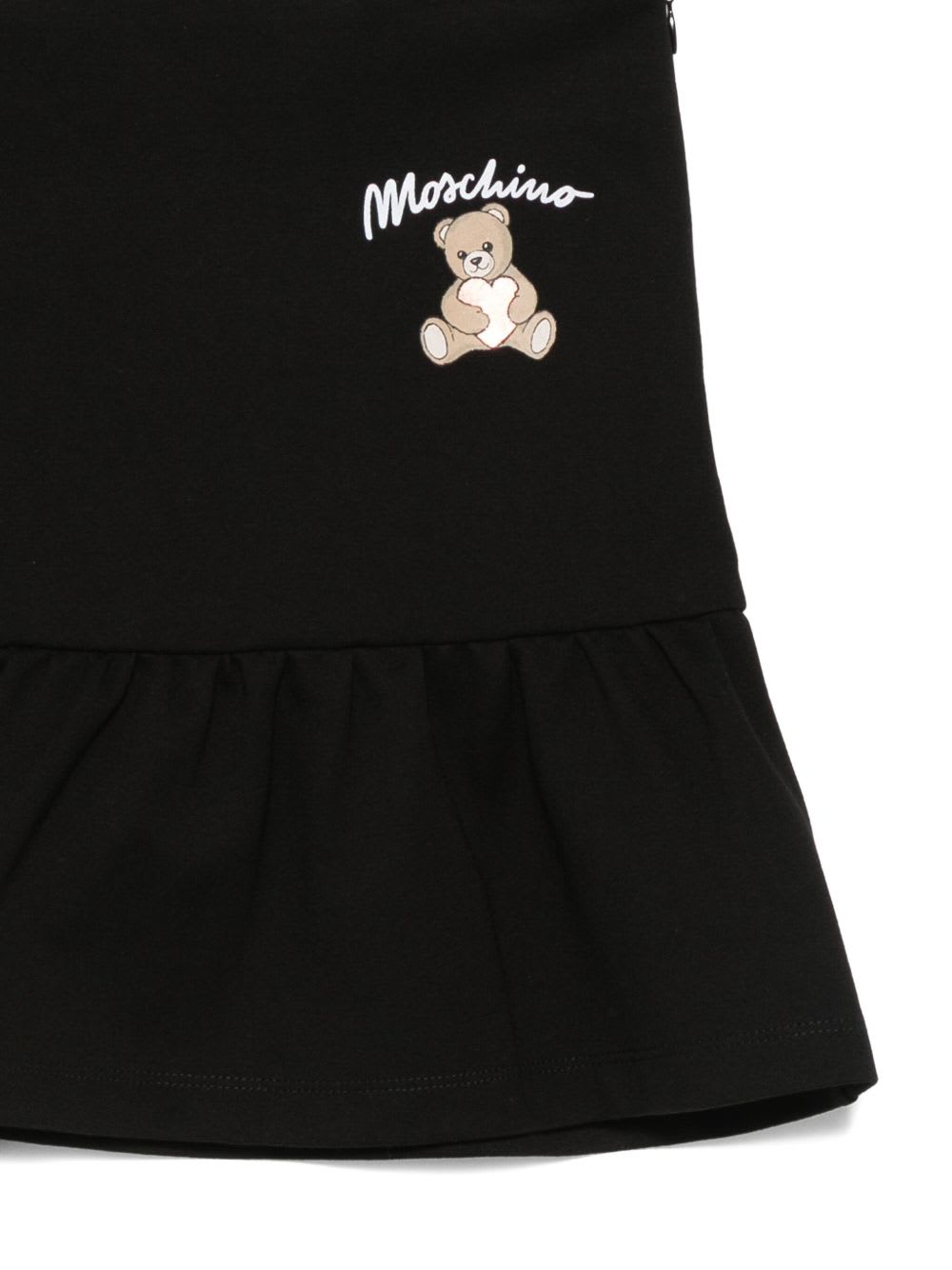 Moschino Teddy Bear-embellished Ruffled Skirt In Black