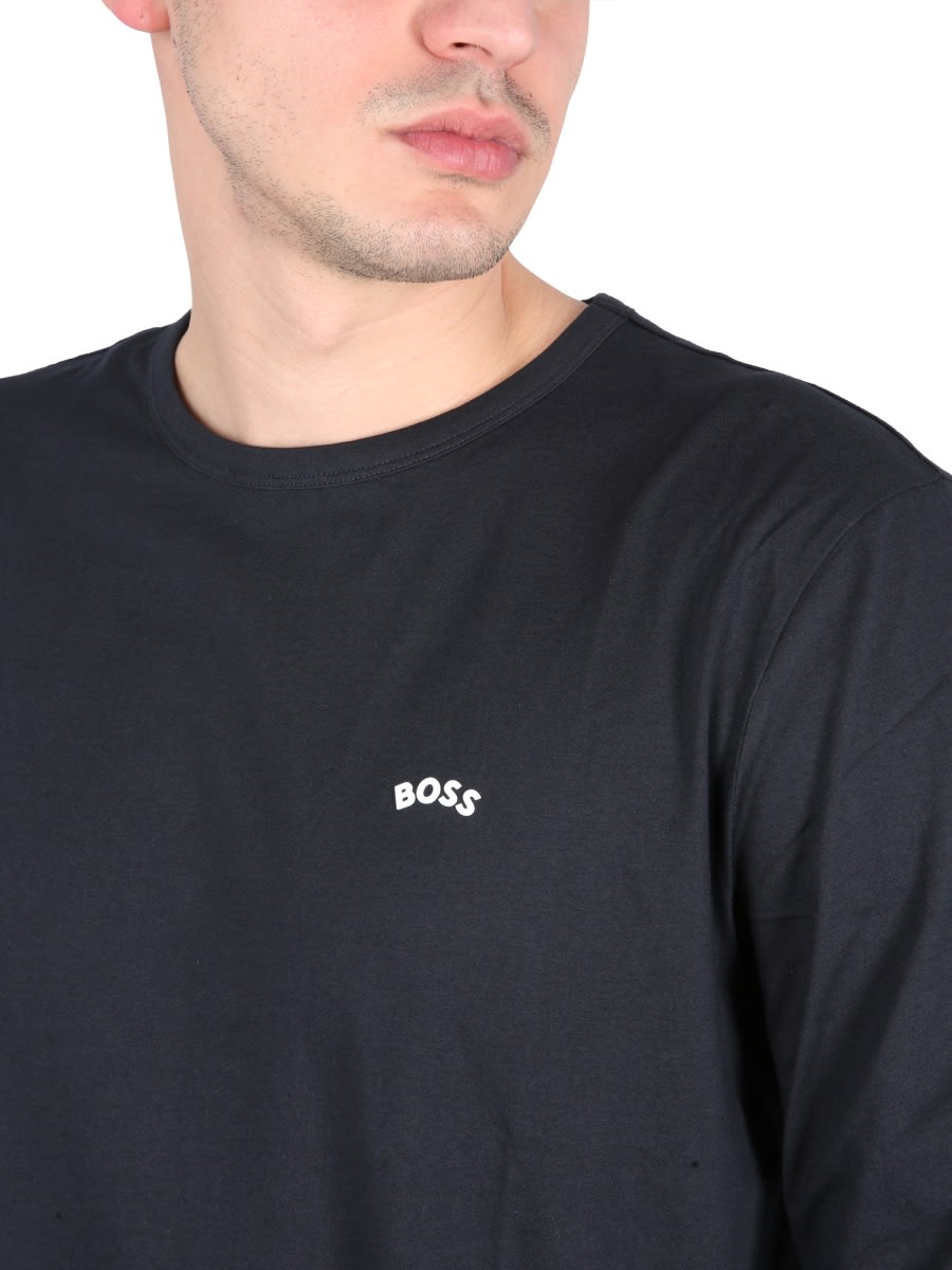 Shop Hugo Boss T-shirt With Logo In Blue