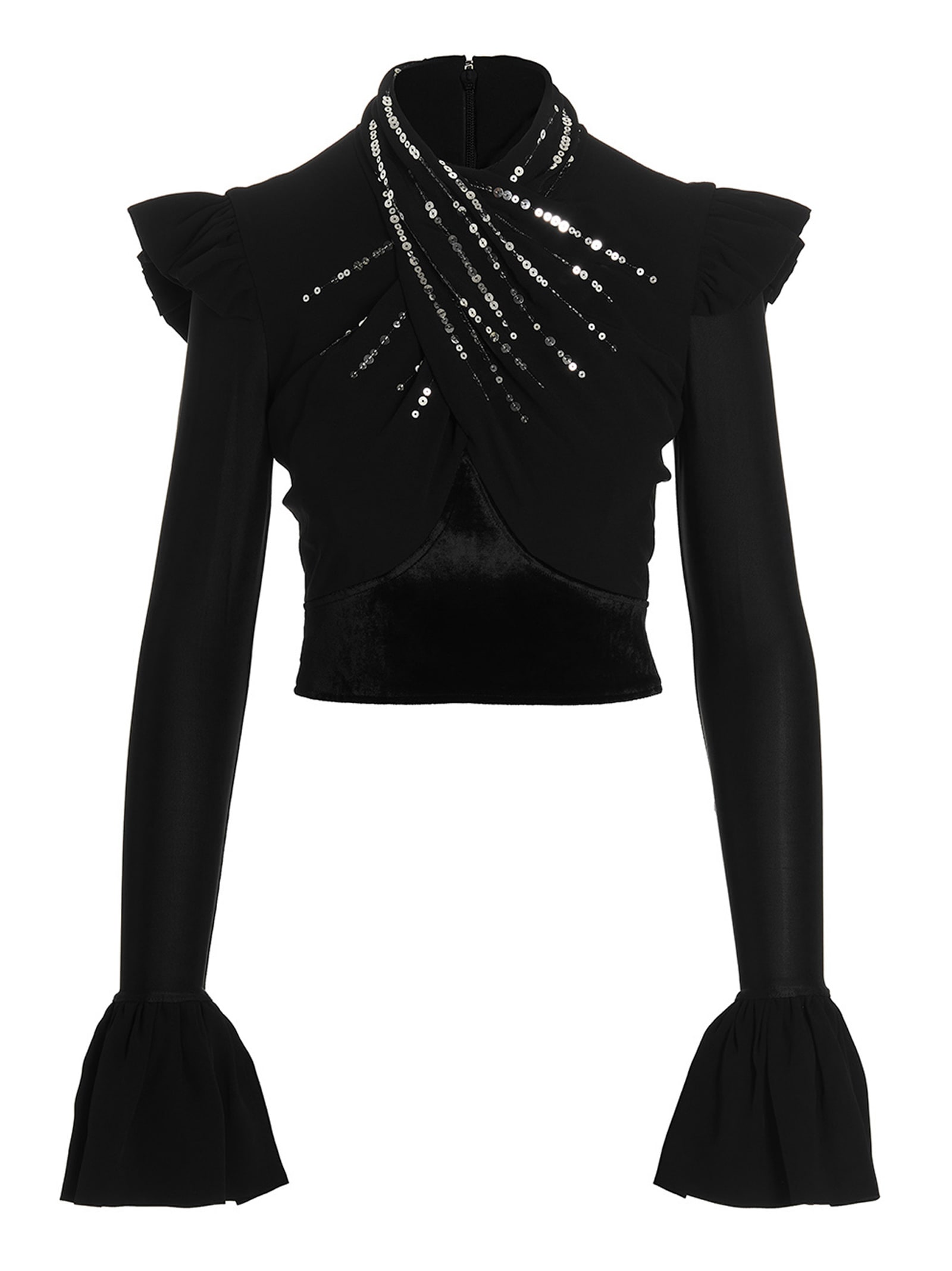 Paco Rabanne Sequin Draped Top