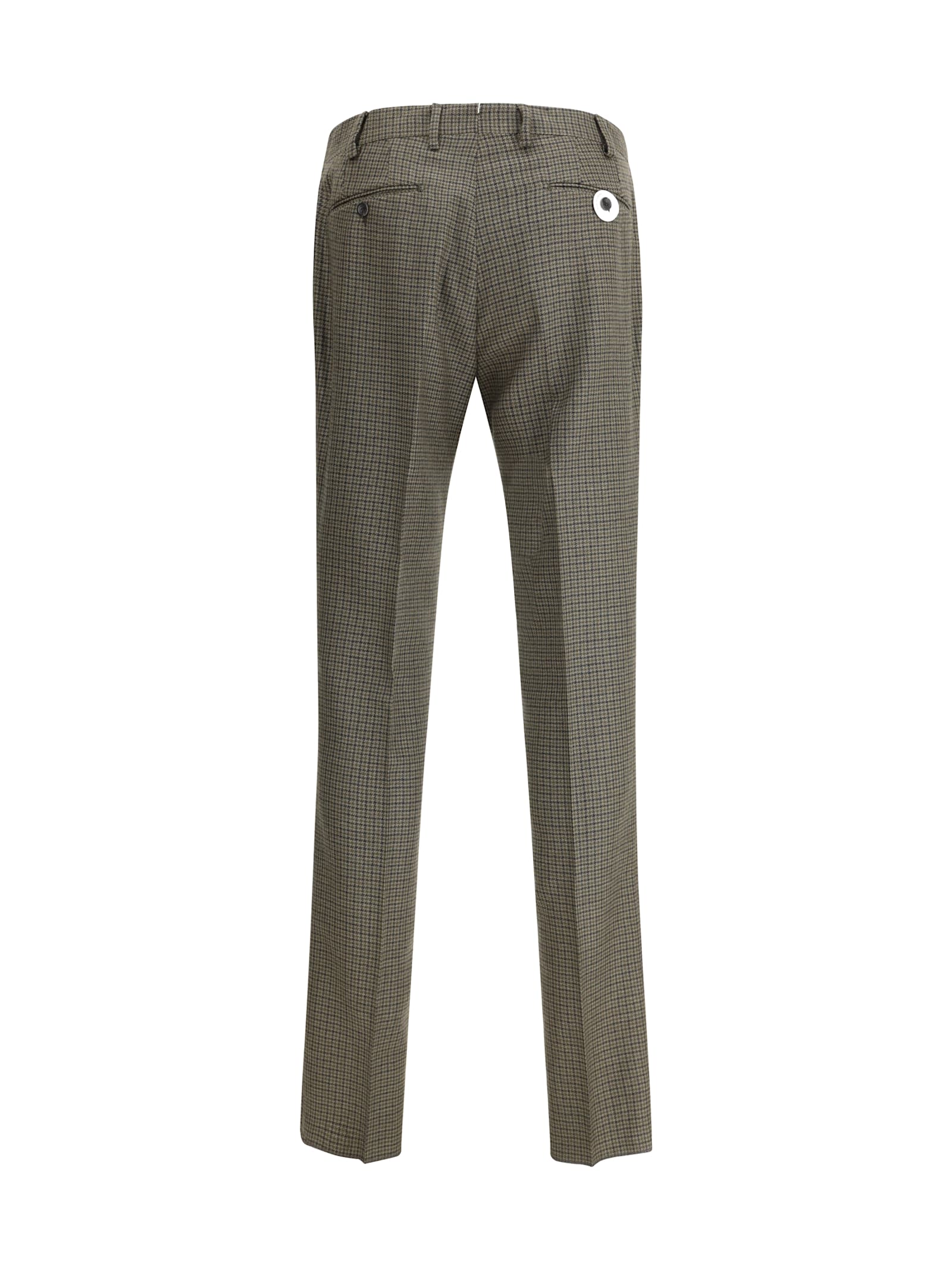 Germano Zama Houndstooth Pattern Pants In Green