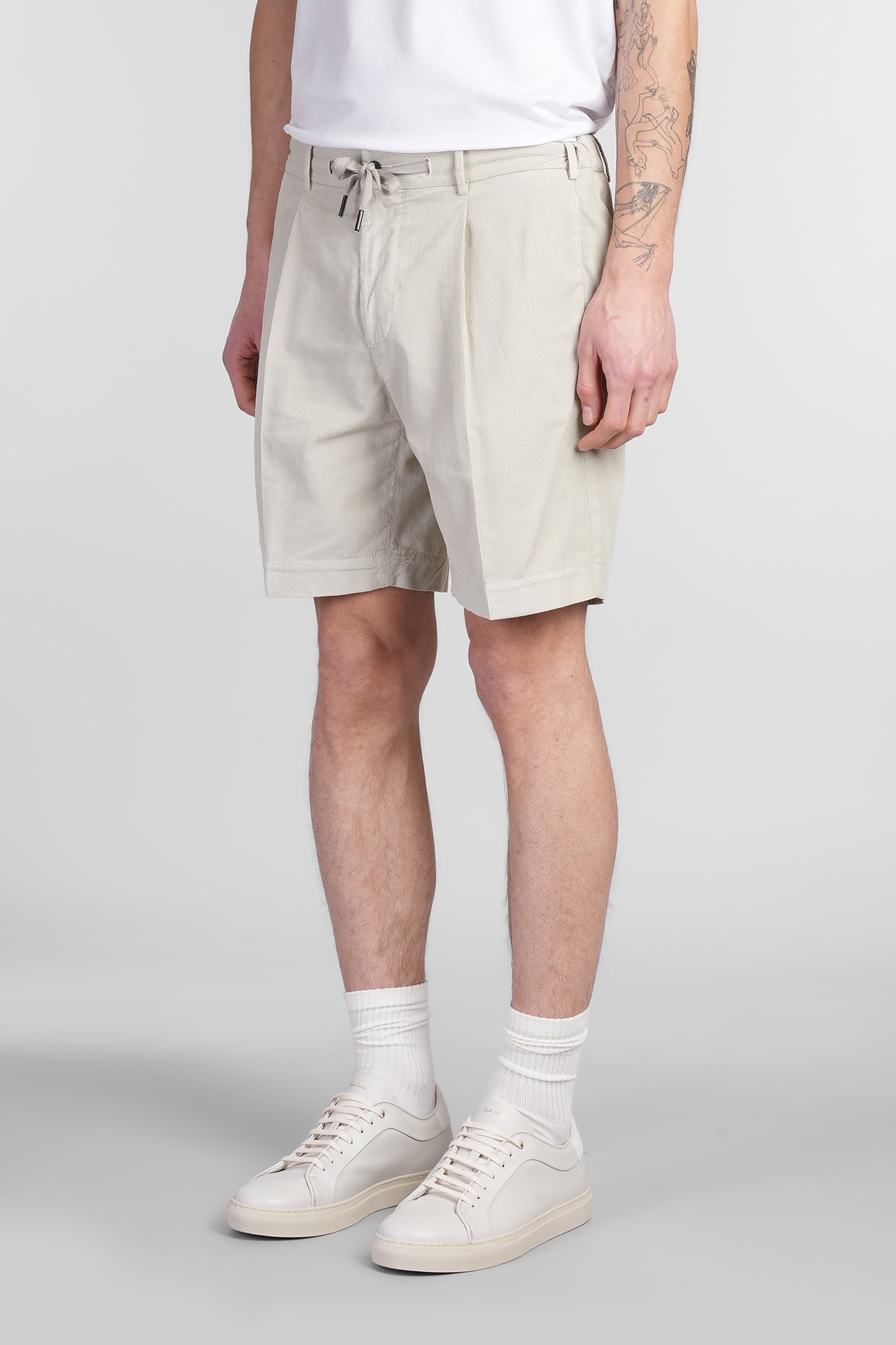 Santaniello Ancora Evo Shorts In Beige Cotton In Beige