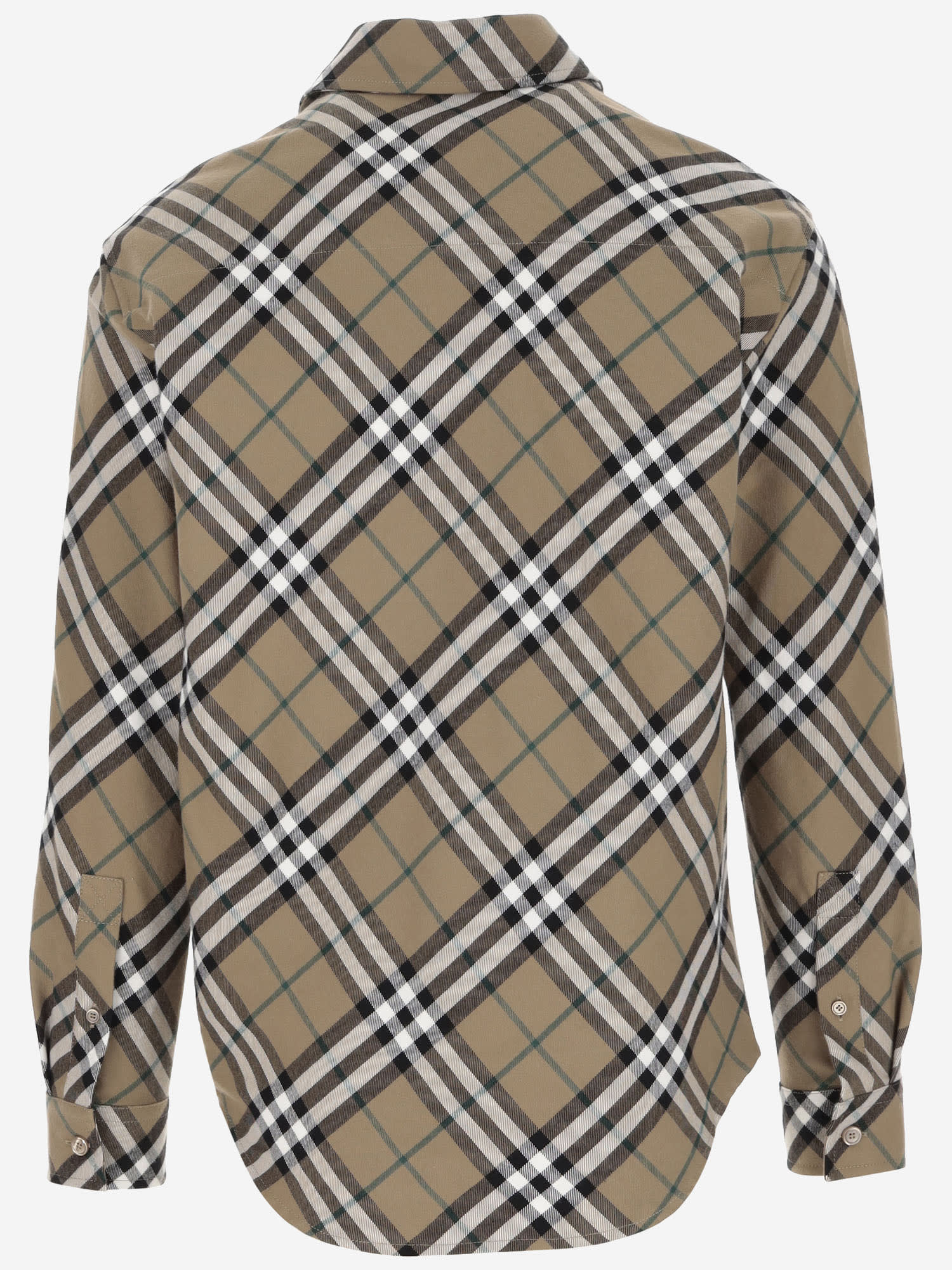 Shop Burberry Cotton Shirt With Check Pattern In Red