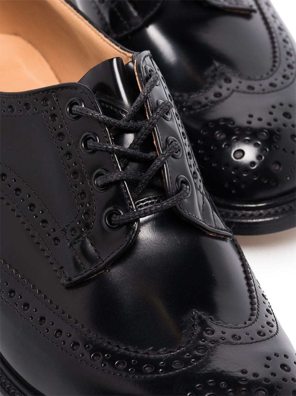 Shop Tricker's Bourton Lace Up In Black