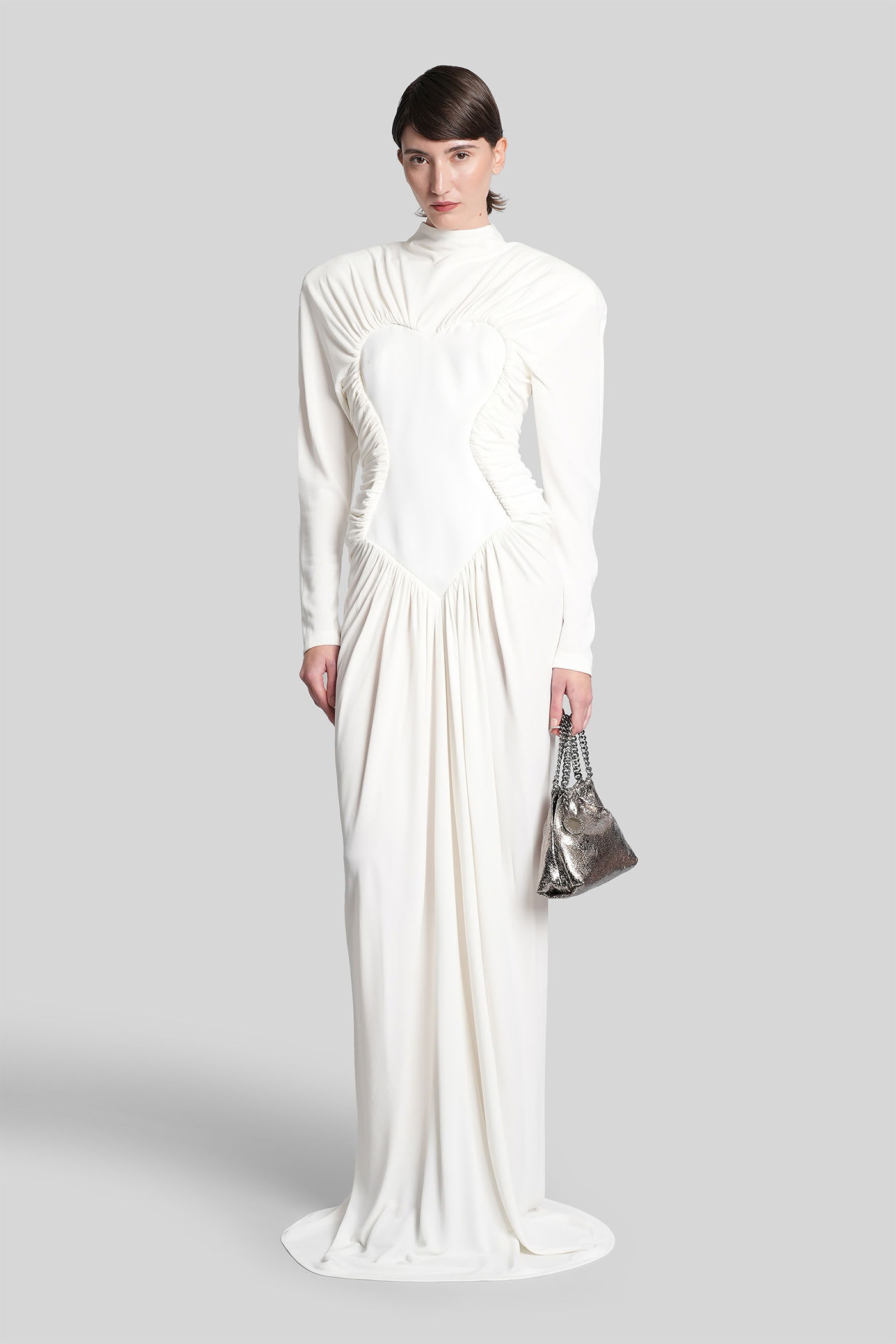 Stella Mccartney Long Dress In White Polyamide In White