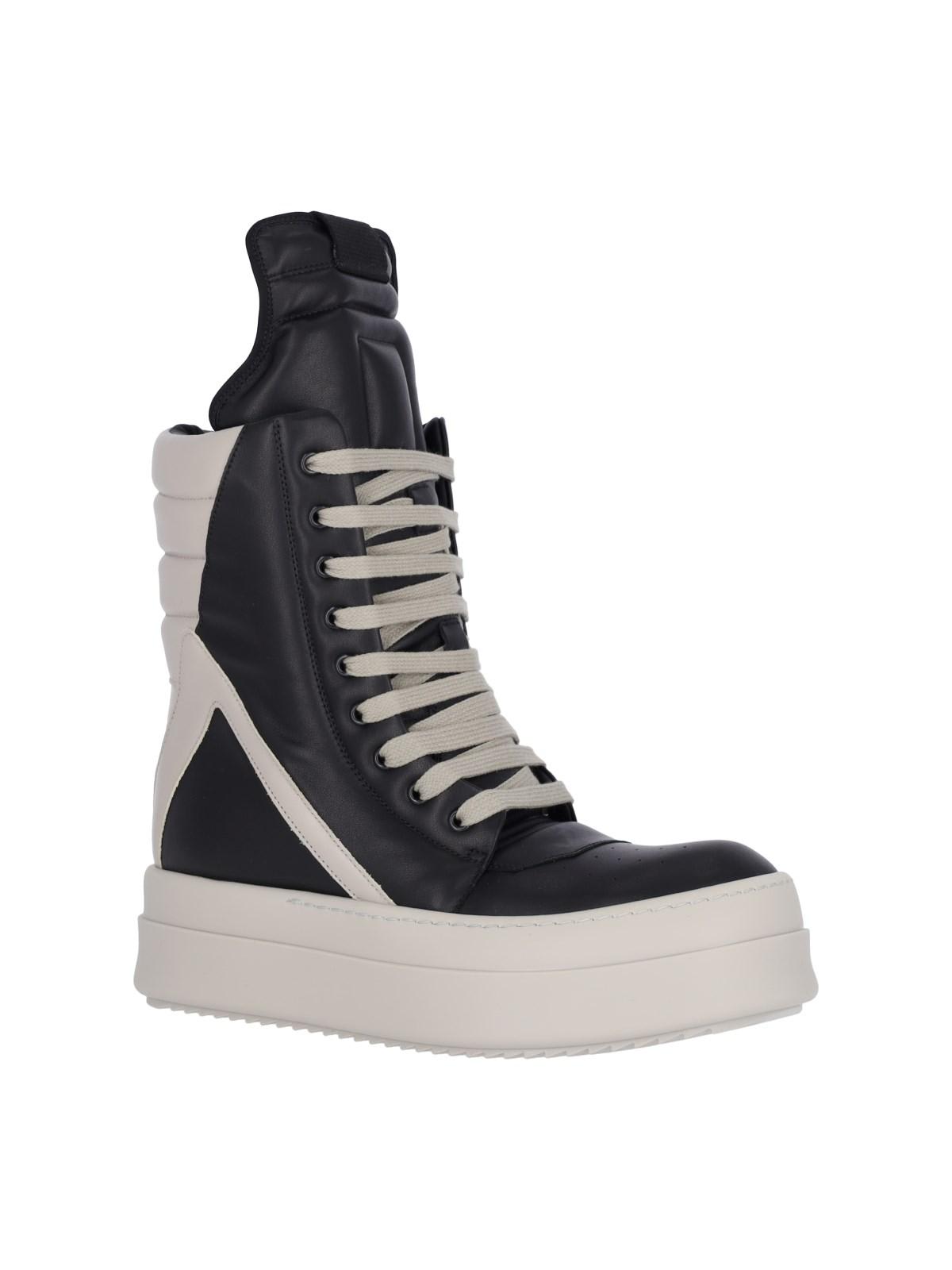 Shop Rick Owens High-top Sneakers Mega Geobasket In Black