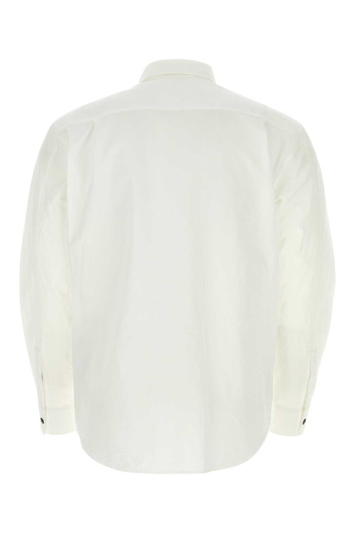Shop Stone Island White Cotton Blend Shirt