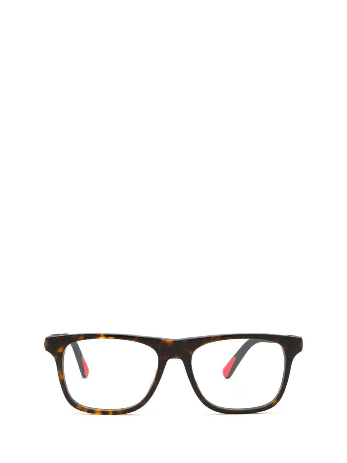 Shop Moncler Rectangular Frame Glasses In 052