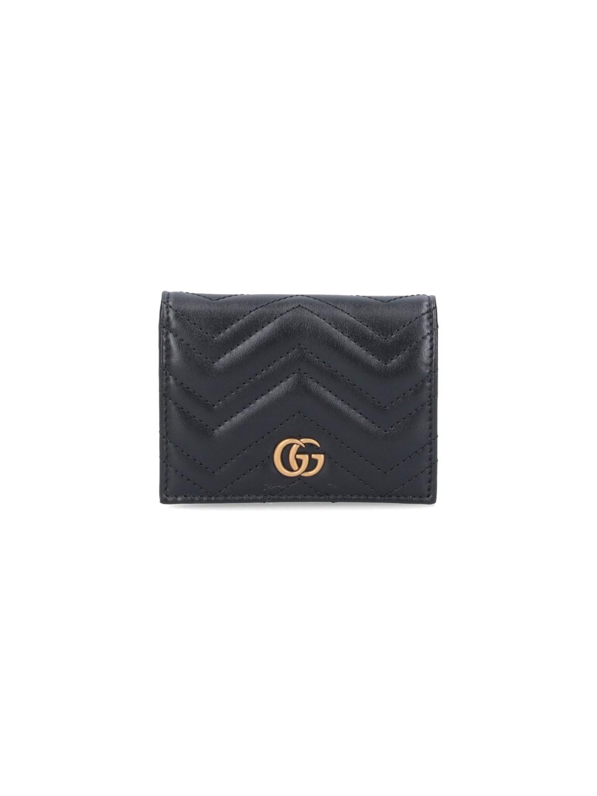 Shop Gucci Gg Marmont Small Wallet In Black