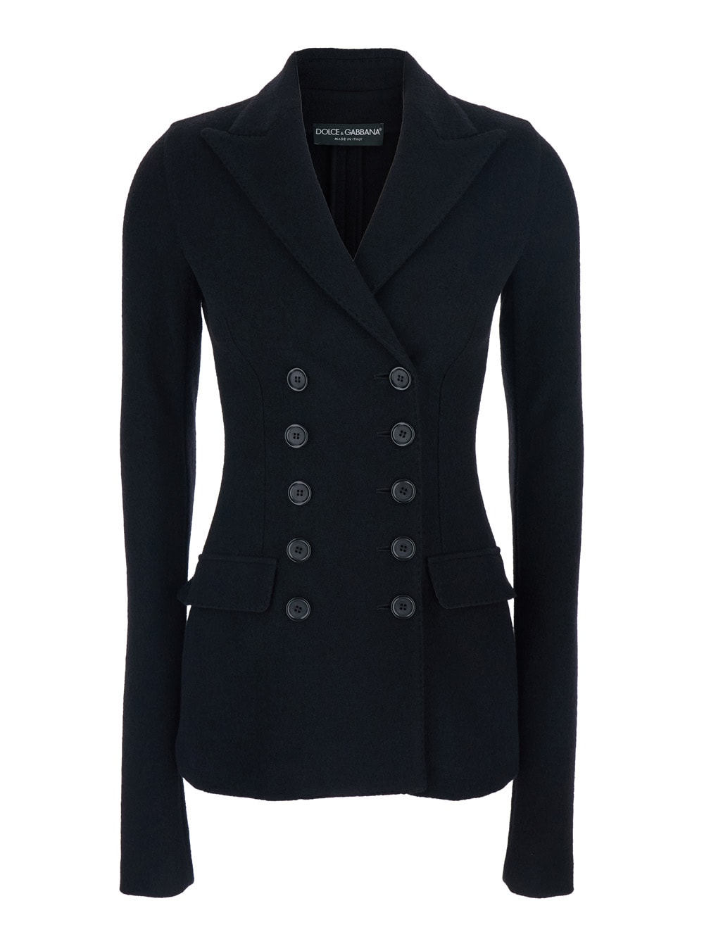 Dolce & Gabbana Tailored Wool Double-breasted Jacket In Black