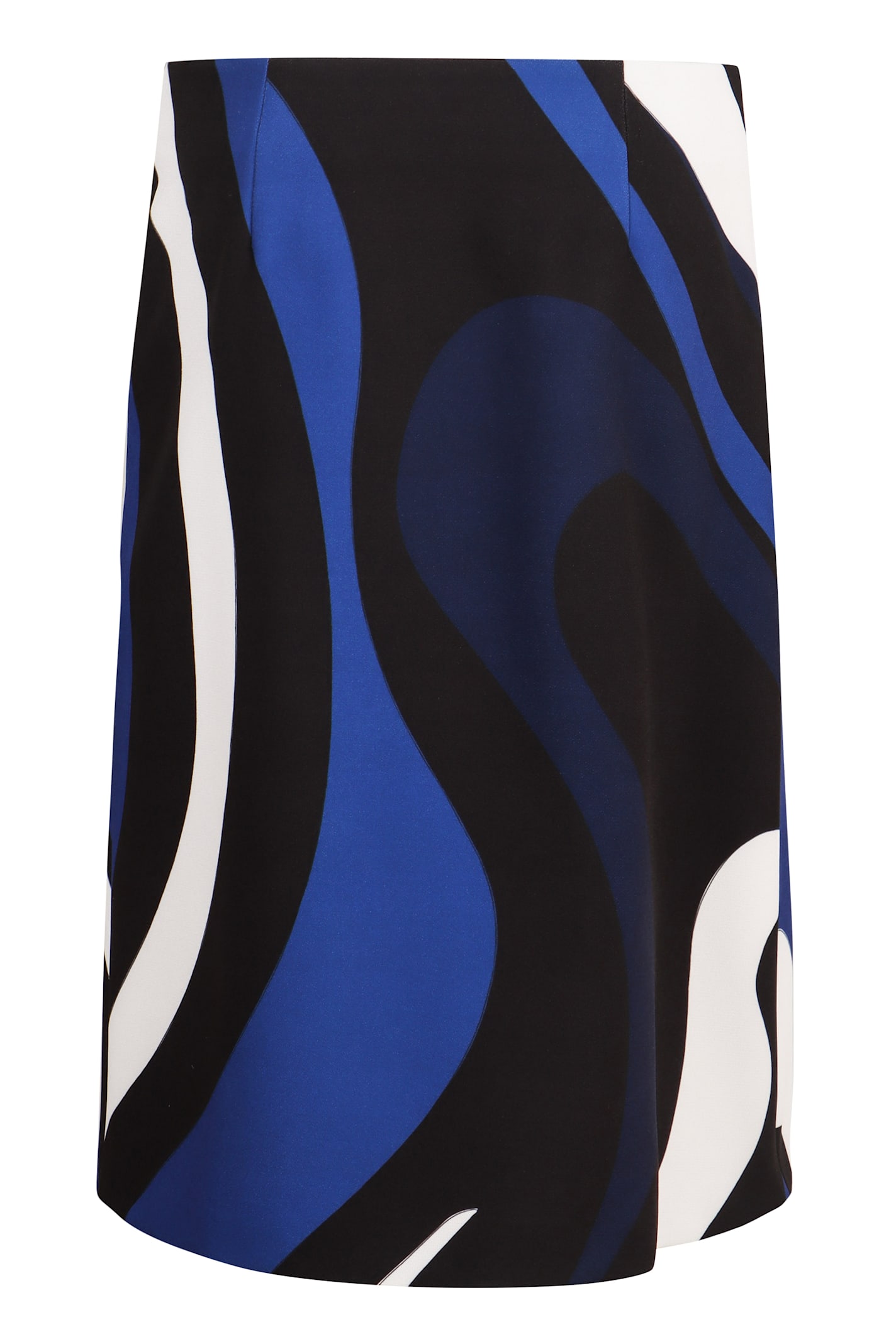 Shop Pucci Printed Wrap Skirt In Blue