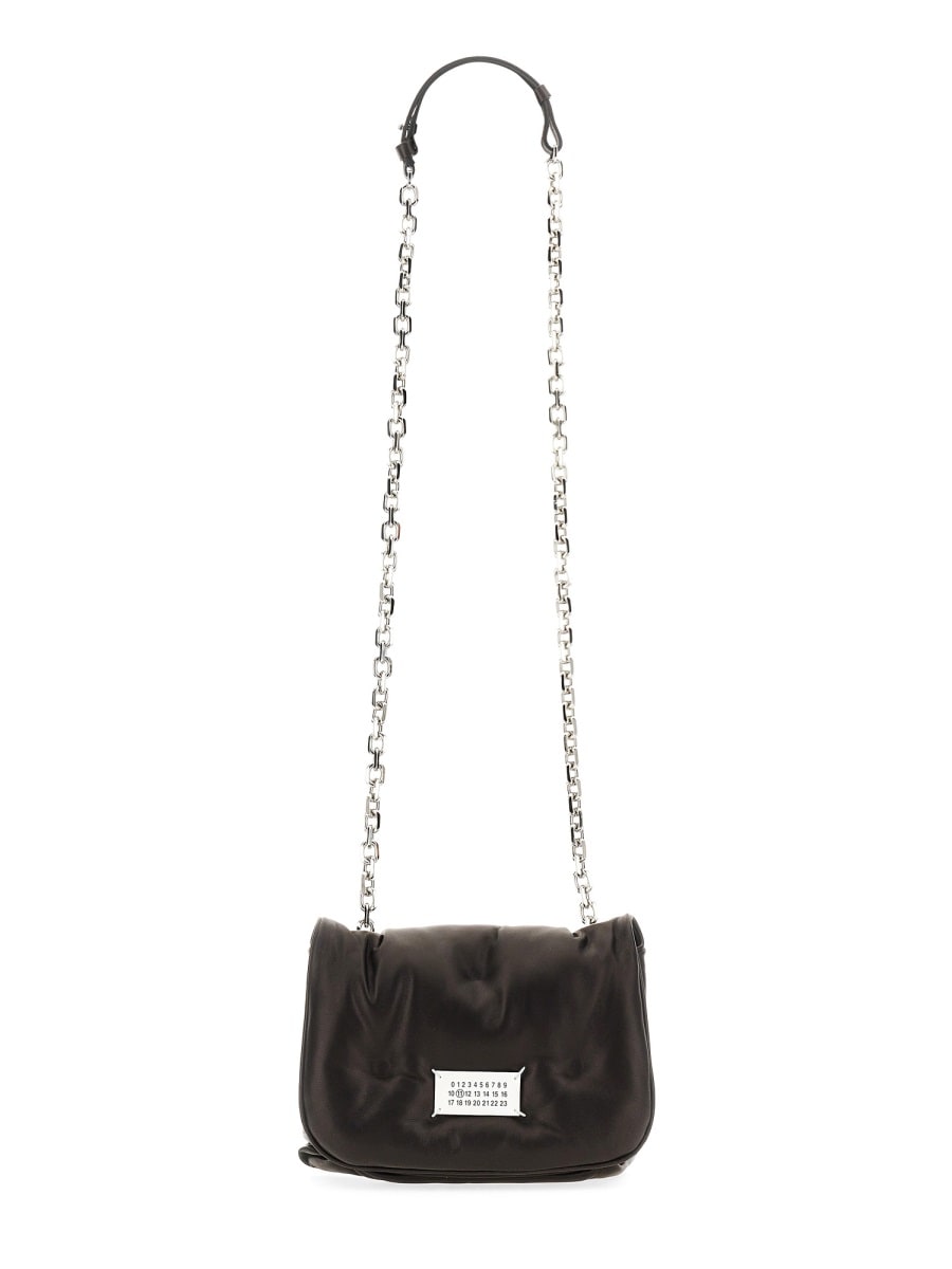 Shop Maison Margiela Glam Slam Flap Bag Small In Black