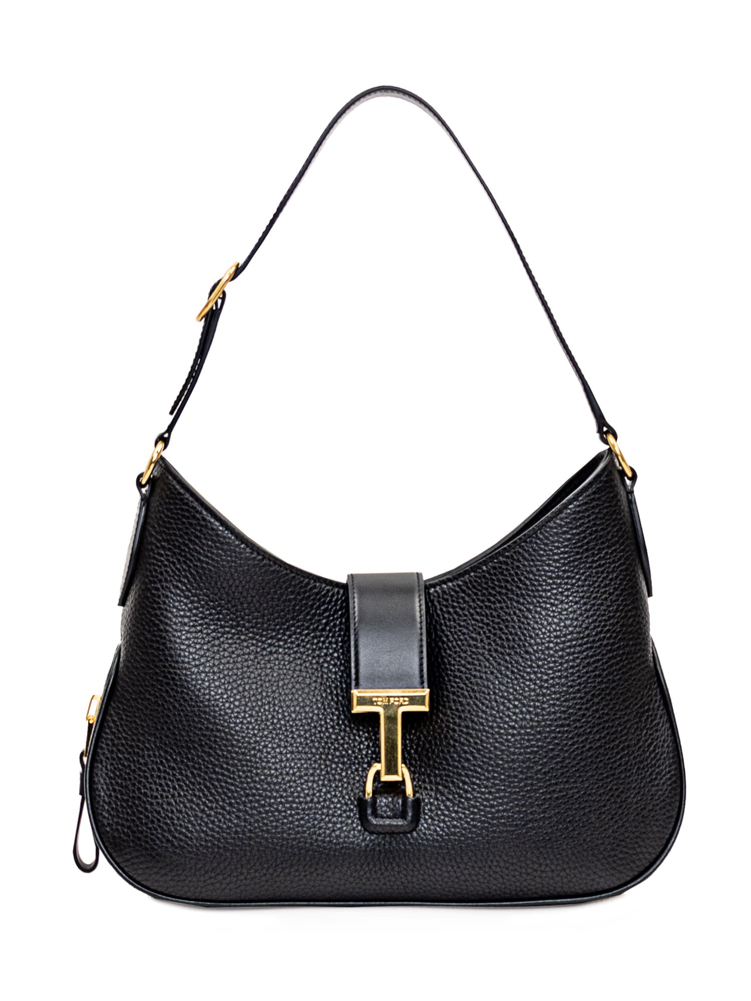 Shop Tom Ford Medium Hobo Monarch Bag In Black