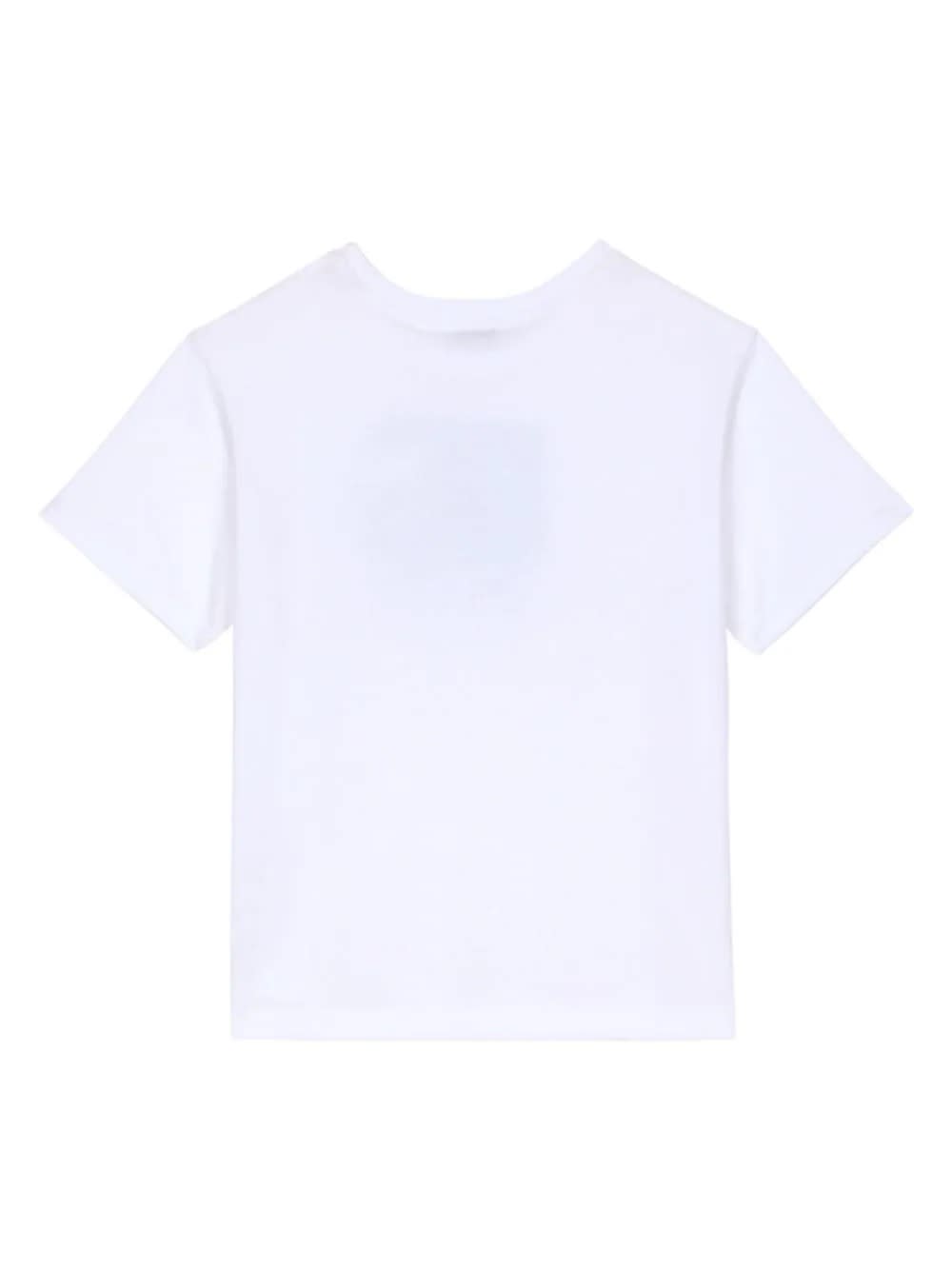 Shop Dolce & Gabbana White T-shirt With Dg Milano Logo Print