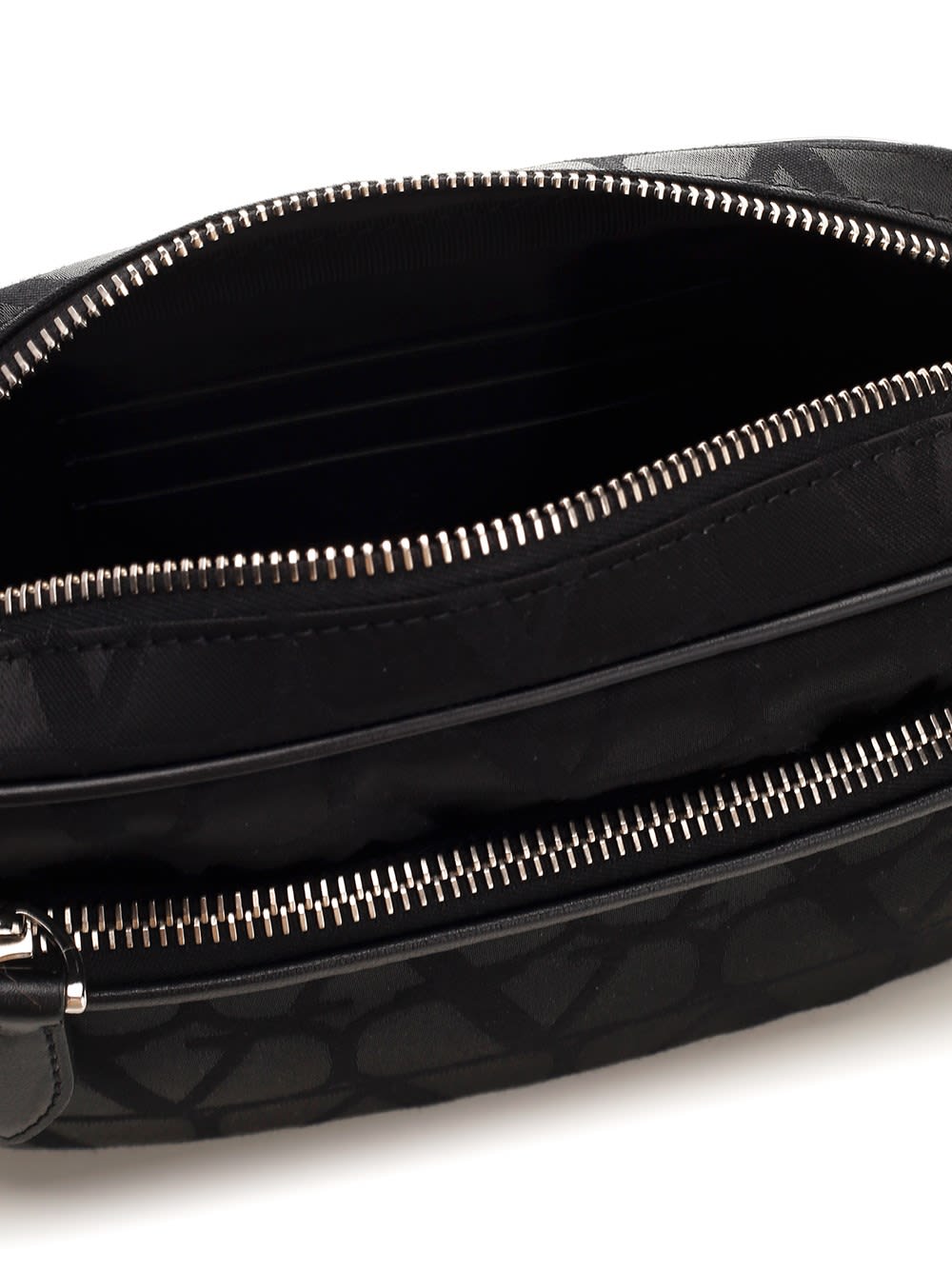 Shop Valentino Toile Iconographe Jacquard Shoulder Bag In Black