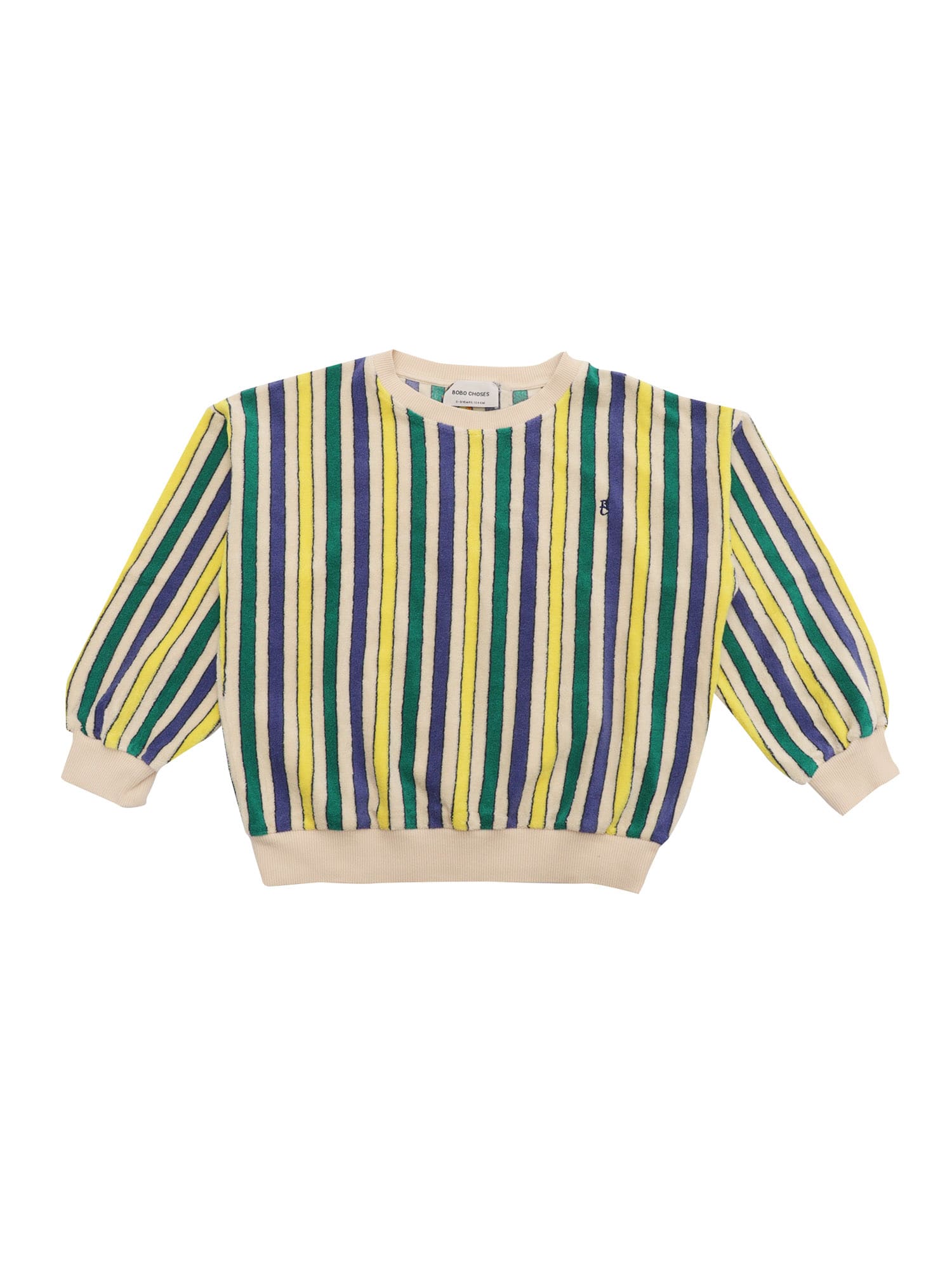Bobo Choses Striped Cotton Terry Sweatshirt In Multicolor