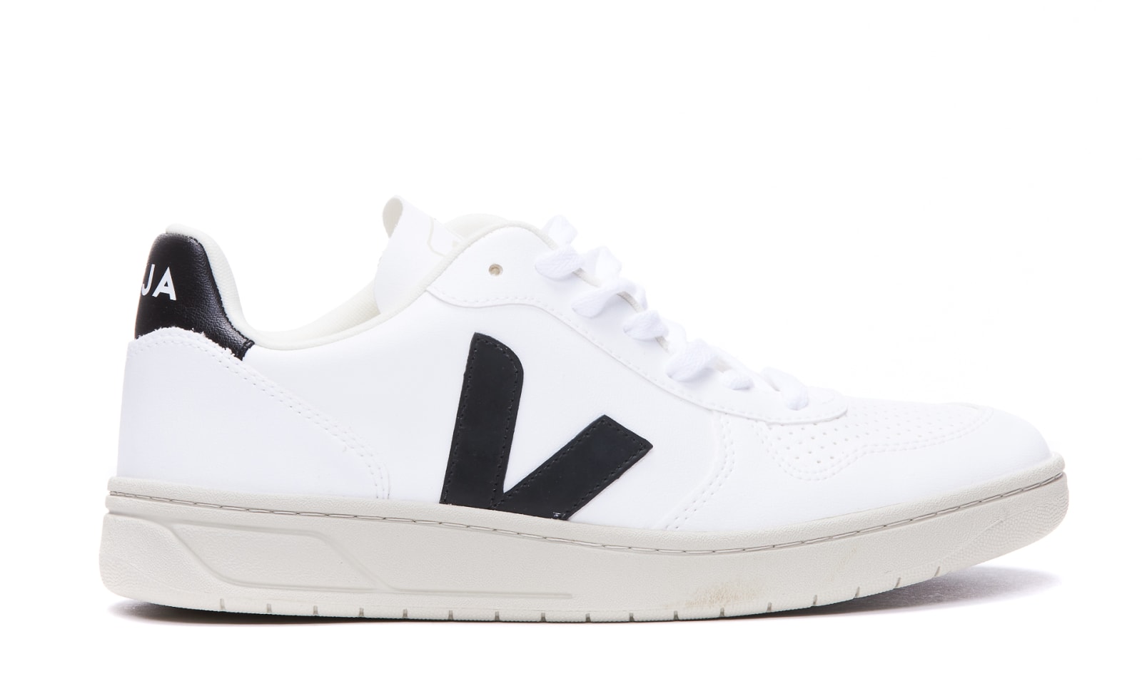 Veja V-10 Sneakers In White Black