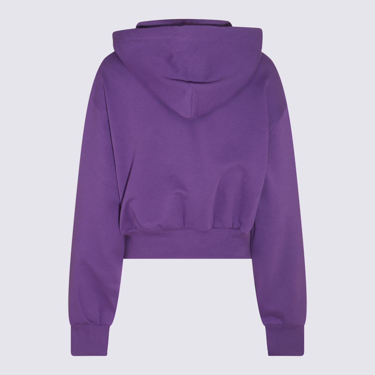 Shop Versace Jeans Couture Violet Cotton Sweatshirt