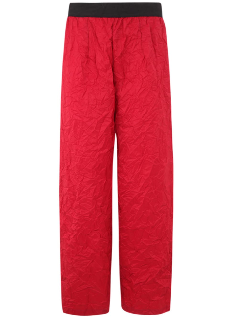 Shop Maria Calderara Long Trousers In Ruby Red