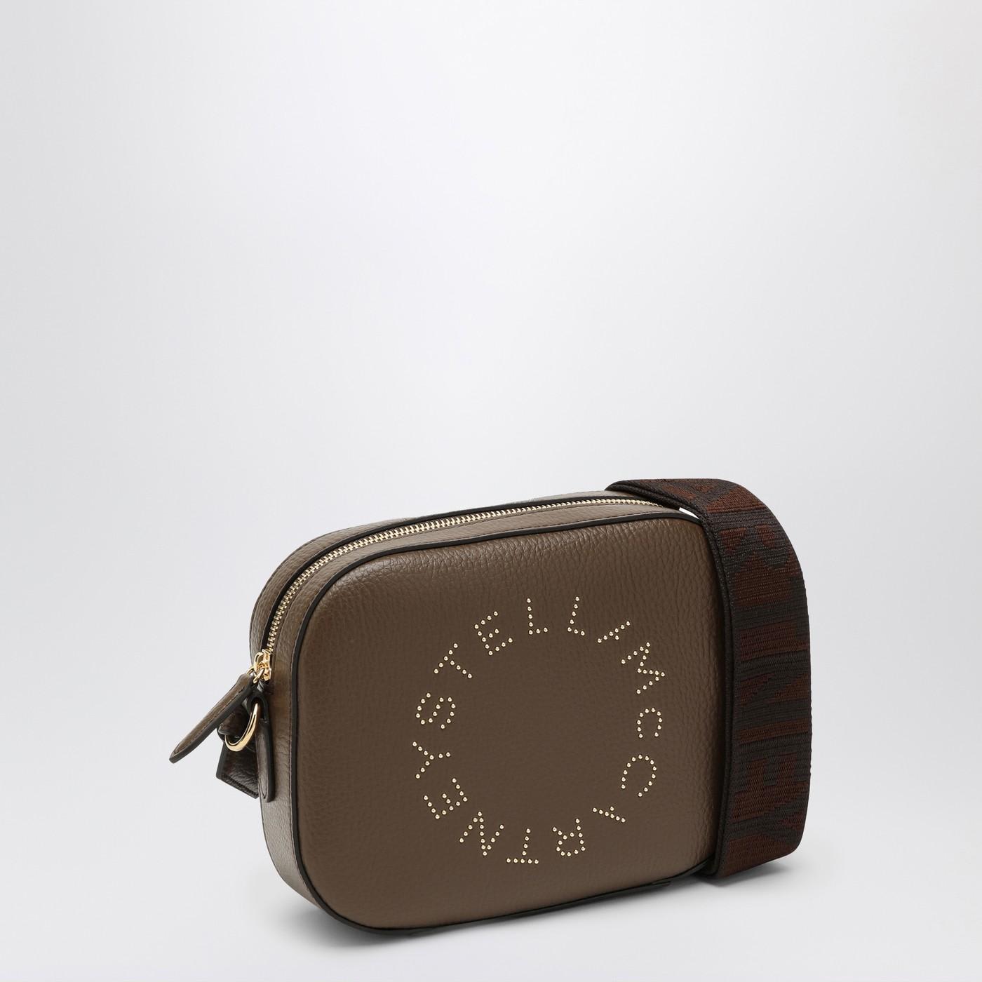 Shop Stella Mccartney Mini Stella Logo Brown Bag