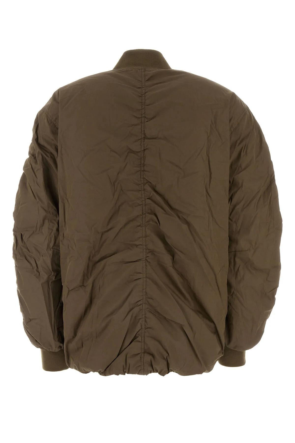 Shop Marant Etoile Mud Cotton Blend Oversize Coleen Bomber Jacket In Khaki