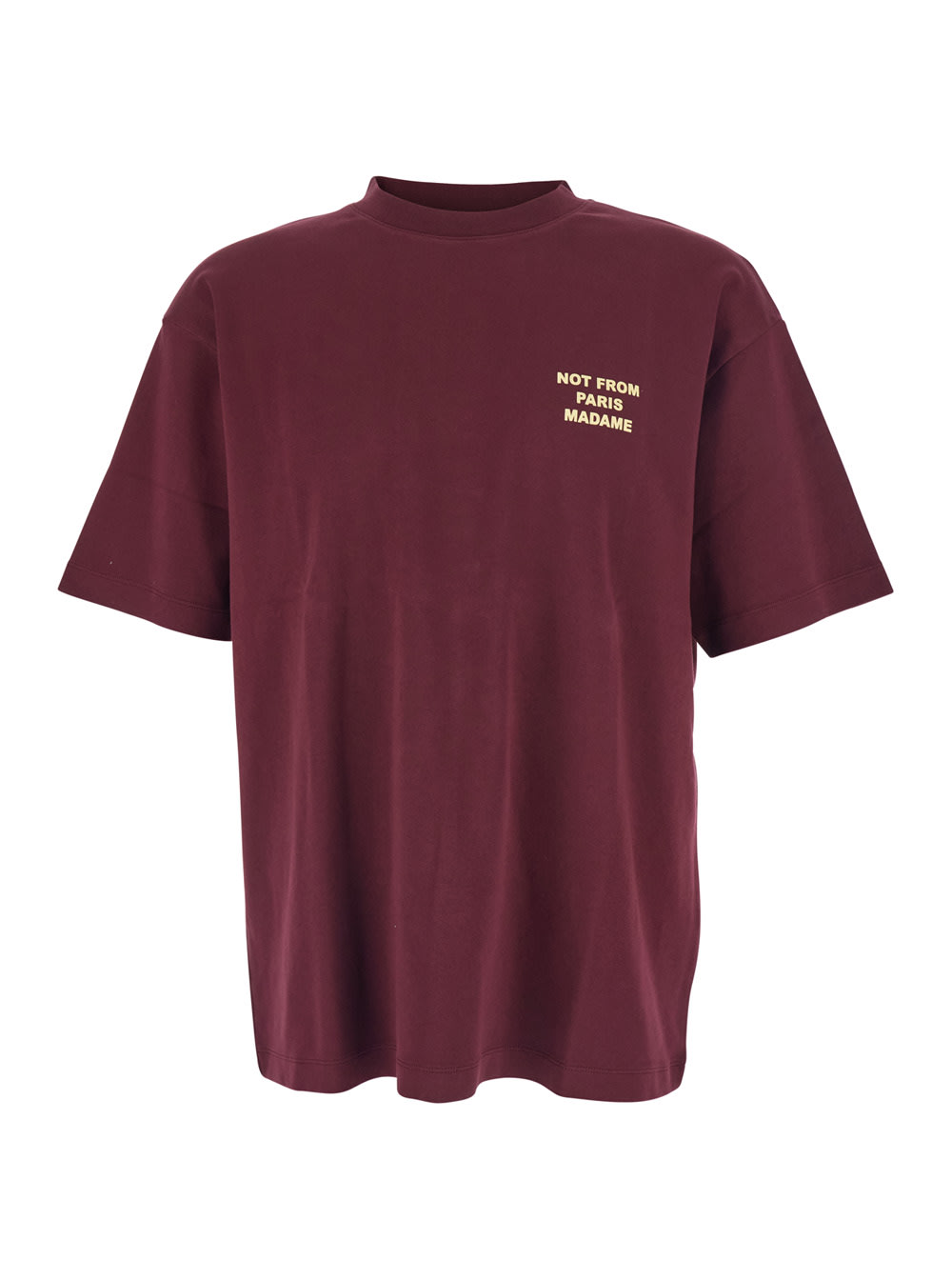 Drôle De Monsieur Drole De Monsieur T-shirt Not From Paris Madame In Burgundy