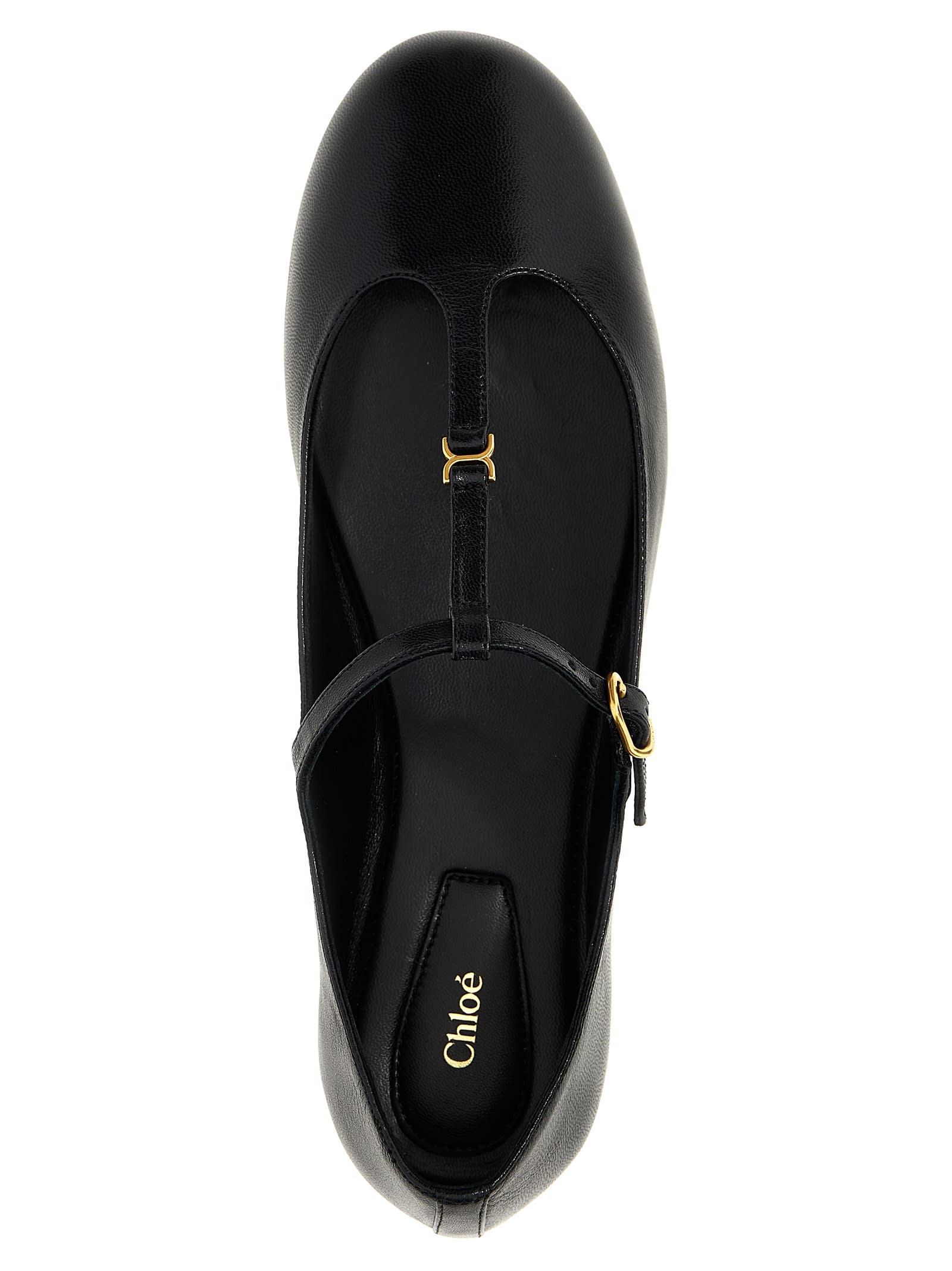 Shop Chloé Marcie Ballet Flats In Black