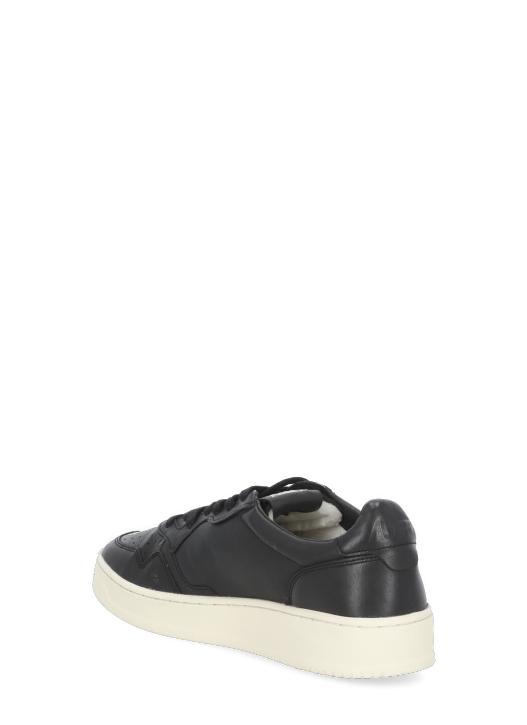 Shop Autry Medalist Leather Sneakers In Black