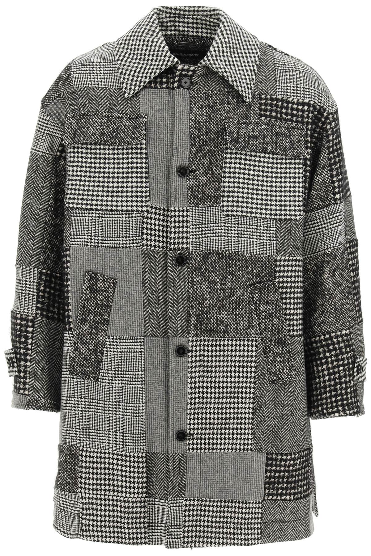 Dolce & Gabbana Patchwork Wool Coat