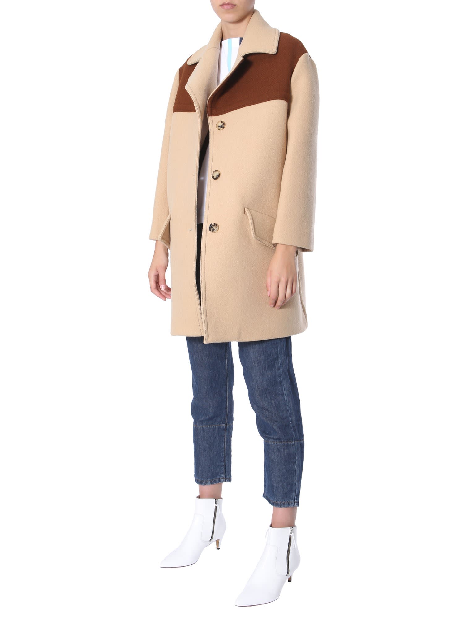 Photo of  Marni Two-colored Coat- shop Marni jackets online sales