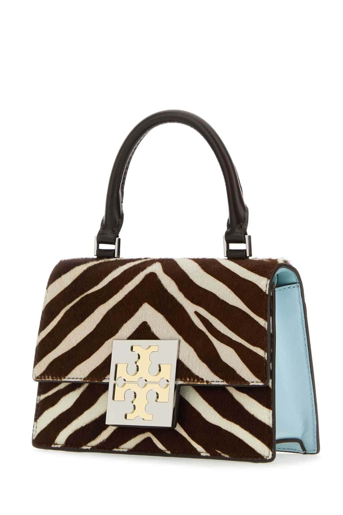 Shop Tory Burch Printed Calfhair And Leather Handbag In Multi