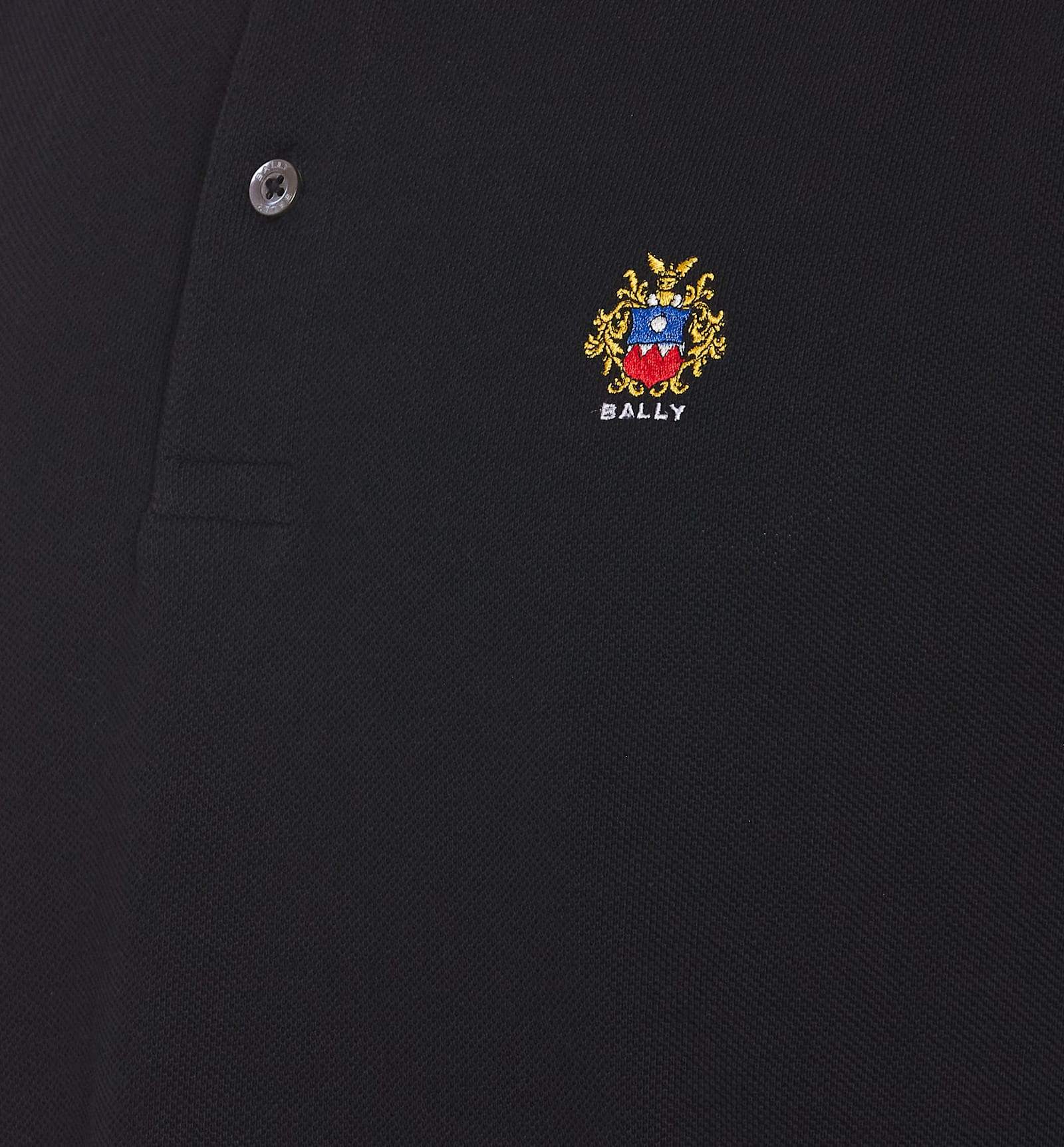 Bally Logo Polo In Black