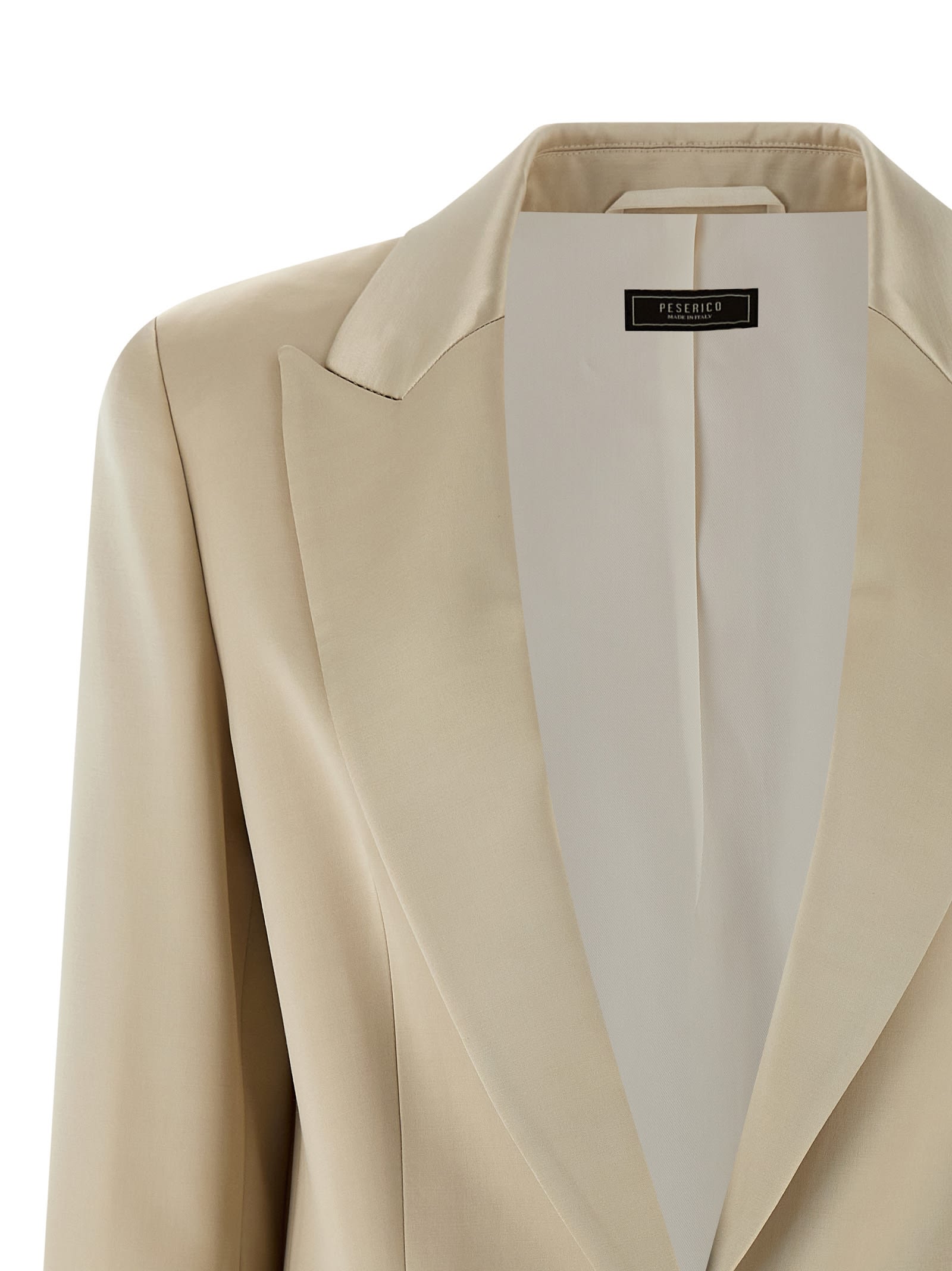 Peserico Satin Blazer Blazers Beige In Neutral