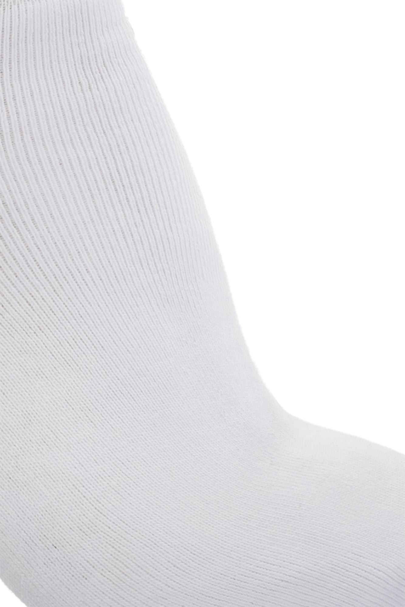 Shop Palm Angels Socks With Logo In Bianco