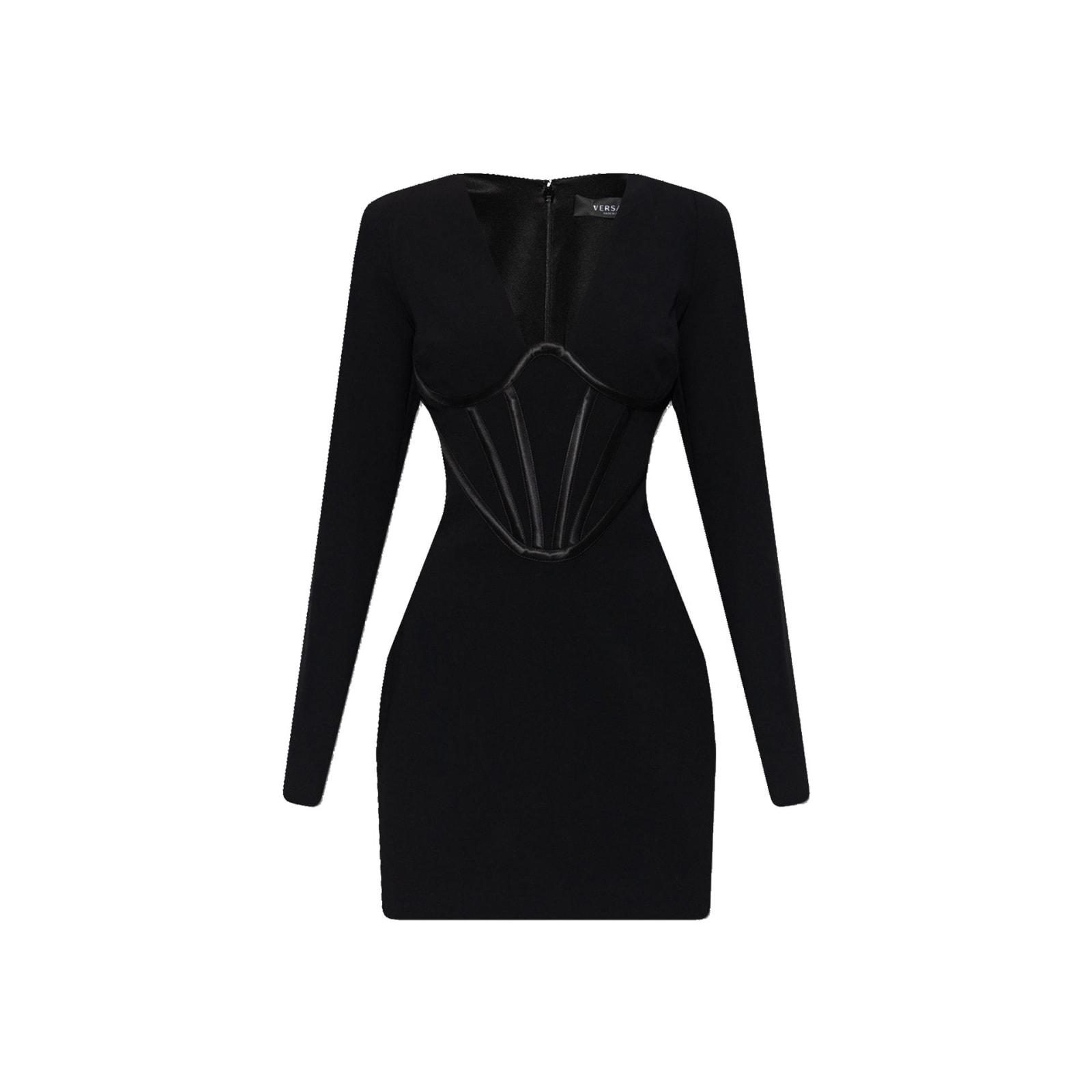 Shop Versace Mini Dress In Black