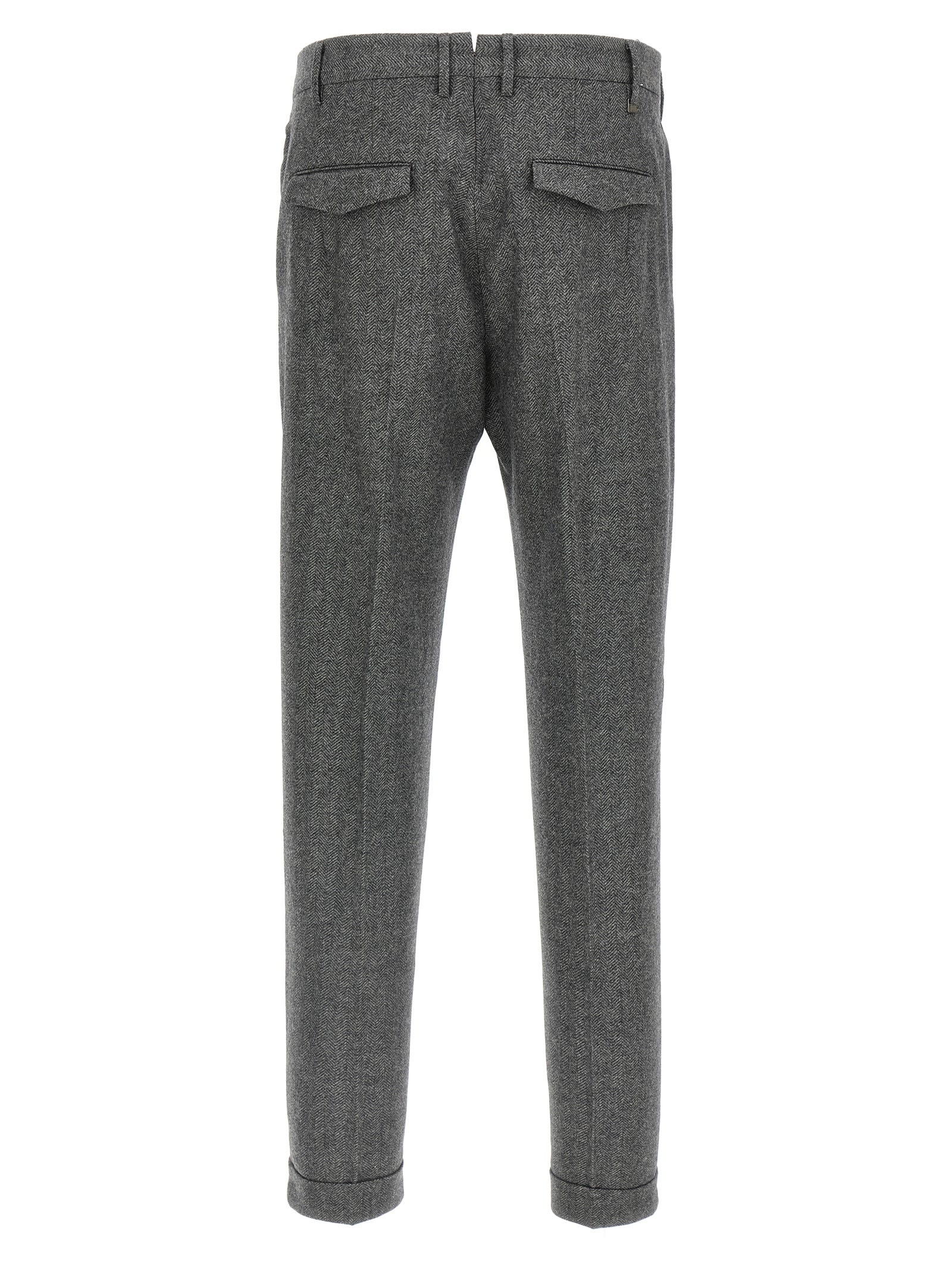 Pt Torino Lightly Stretch Brushed Cashmere Blend Wool Pants With Master Fit In Gray