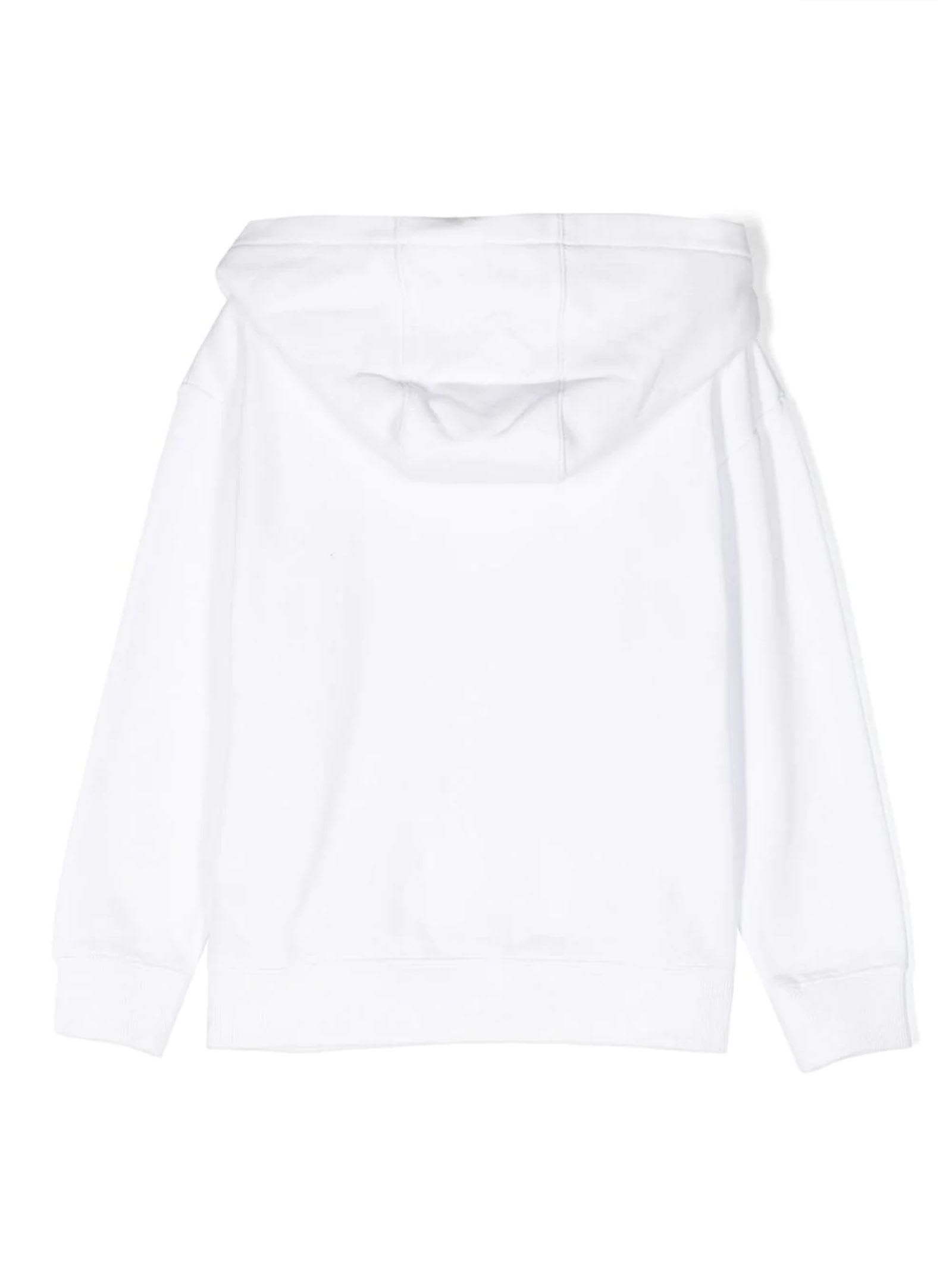 Shop Little Marc Jacobs White Cotton Hoodie In P Bianco