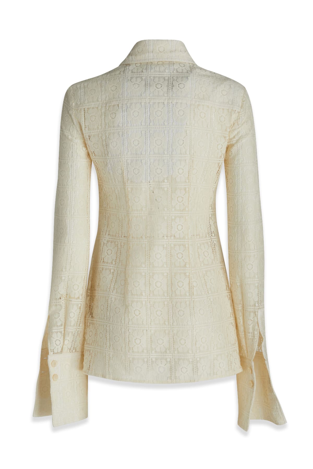 Sportmax Savain Cream Cotton Blend Shirt In 001
