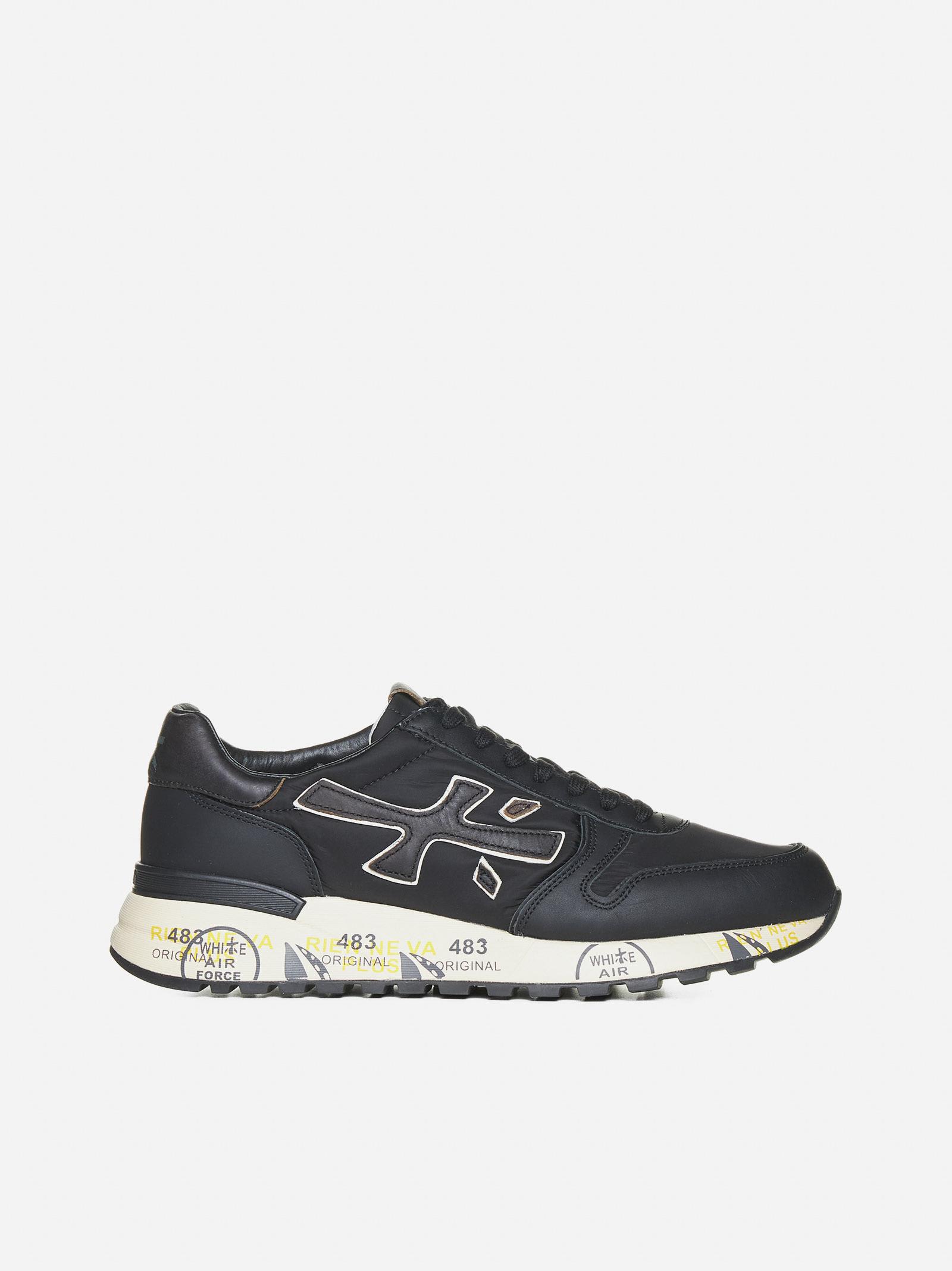 Shop Premiata Mick Leather And Nylon Sneakers