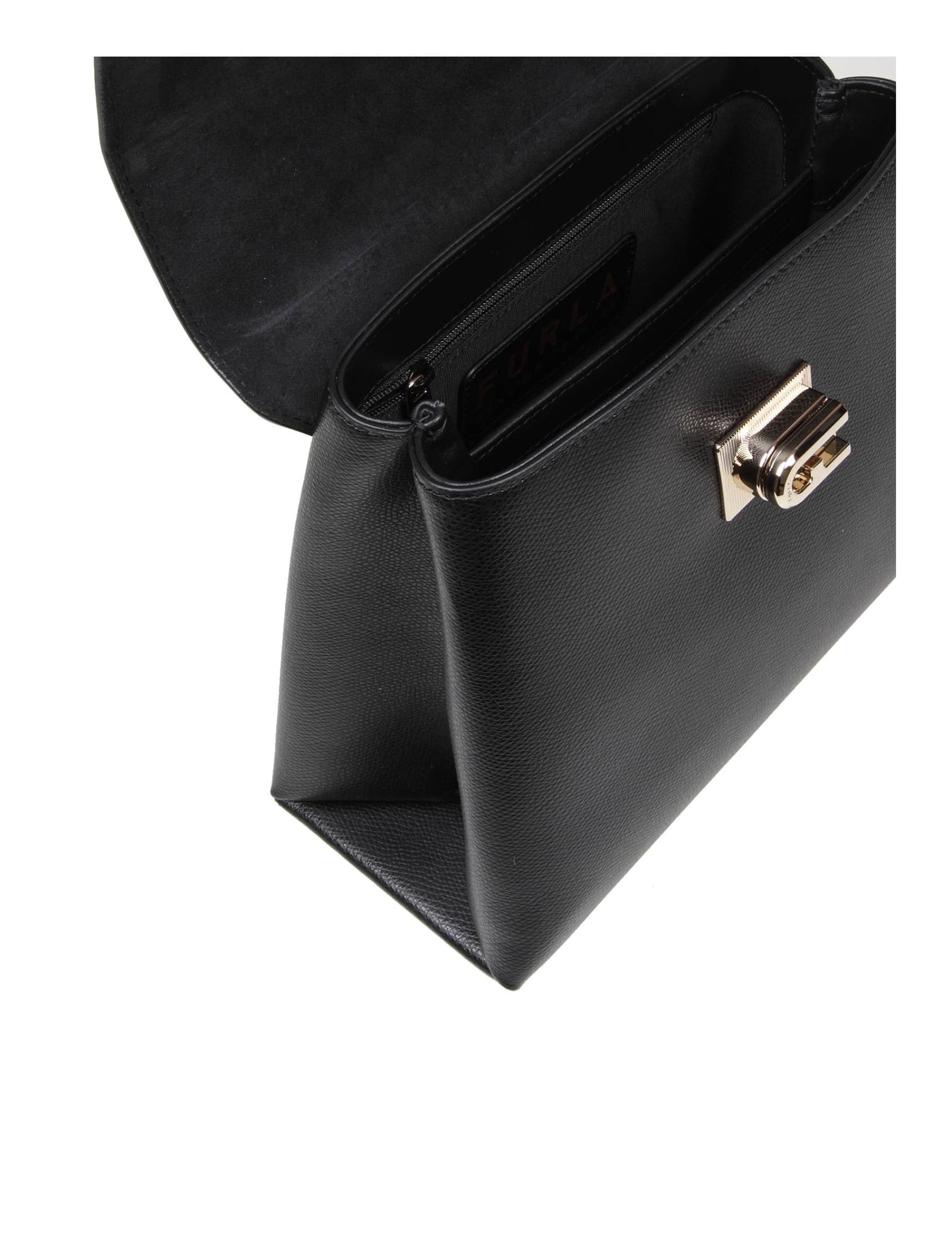 Shop Furla 1927 Handbag In Black Color Leather In Nero
