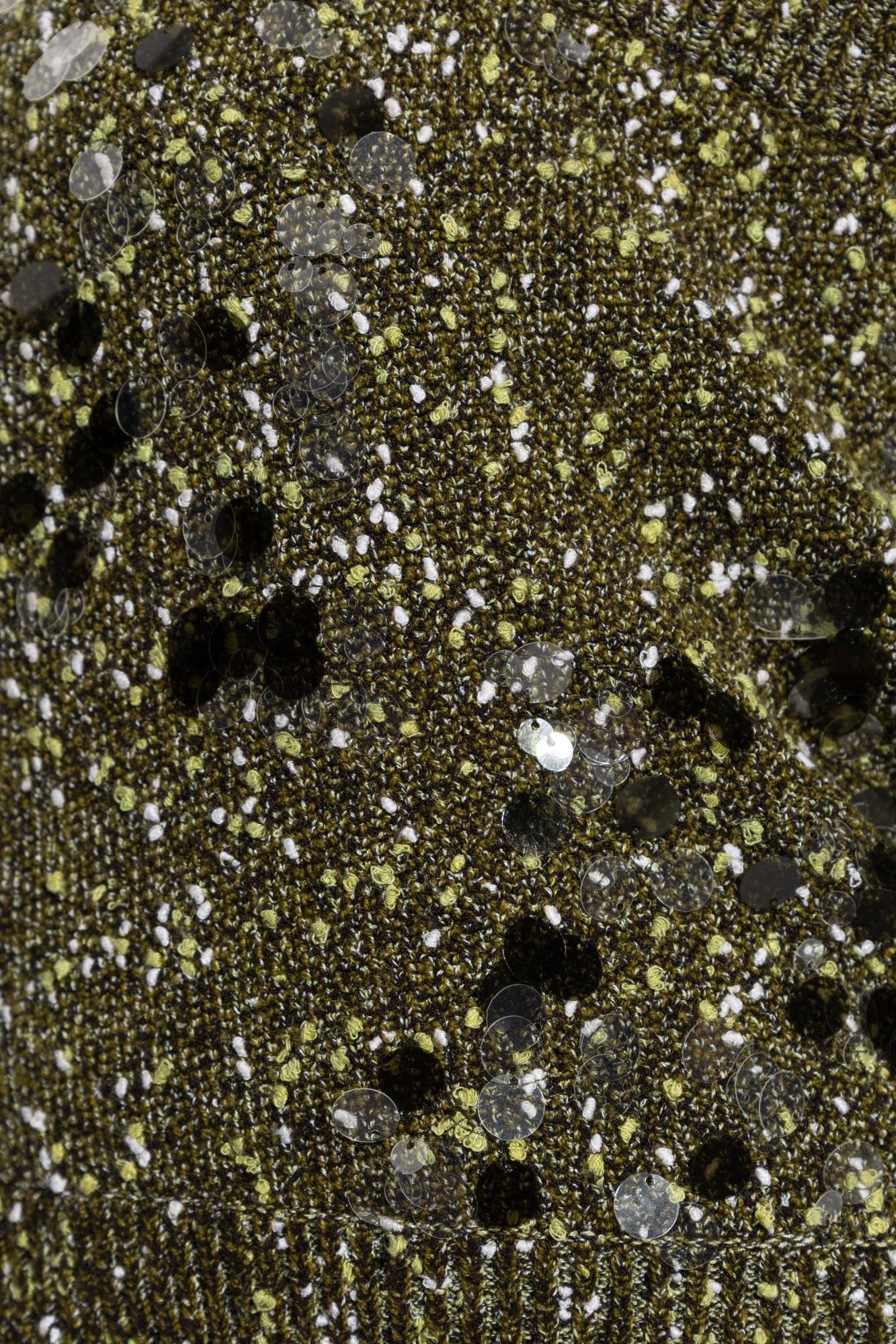 Gucci Women's Mini Sequin-embellished Tweed Blend Shorts In Militarygreenmix