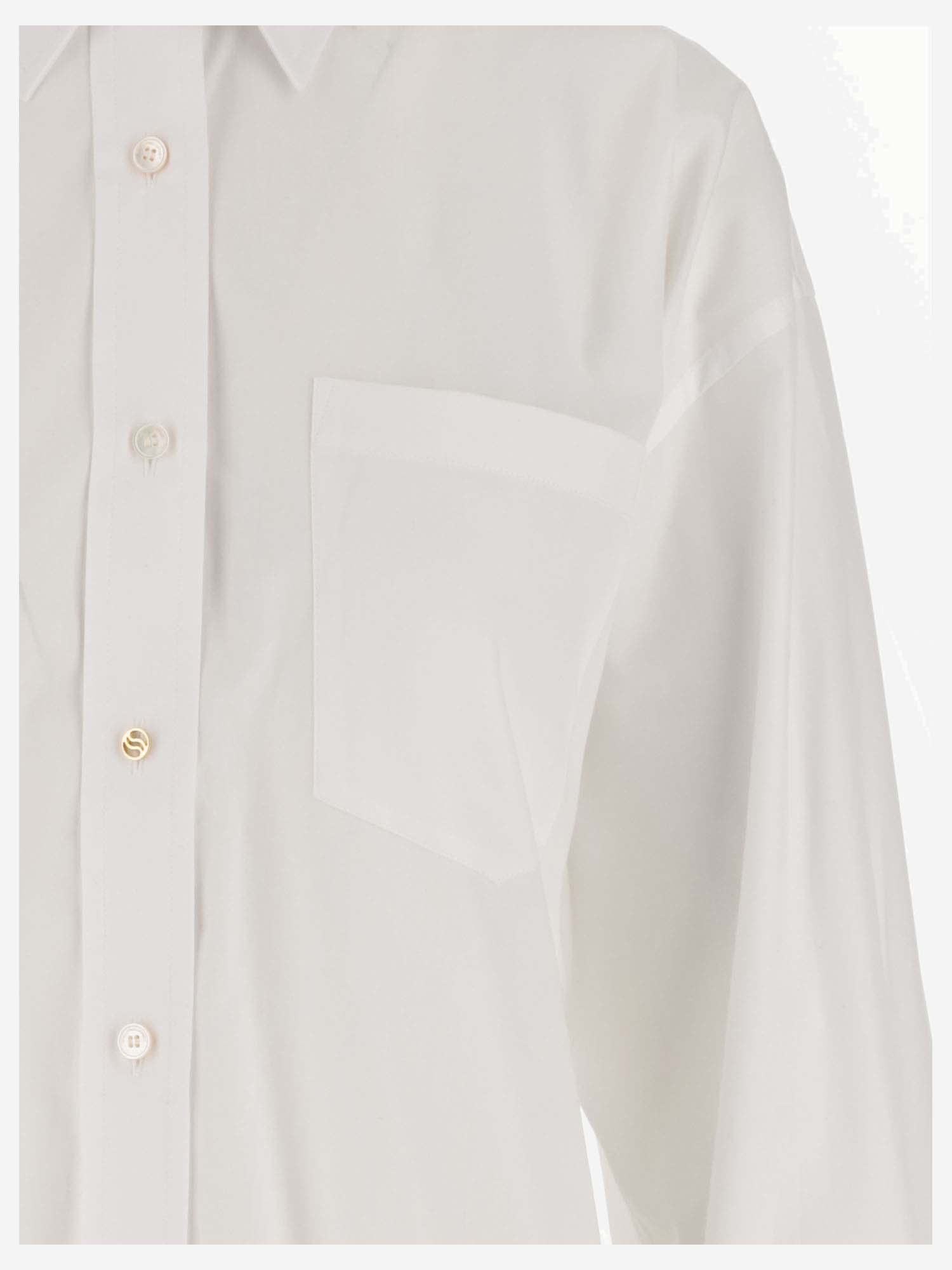 Shop Stella Mccartney Cotton Poplin Shirt In Pure White