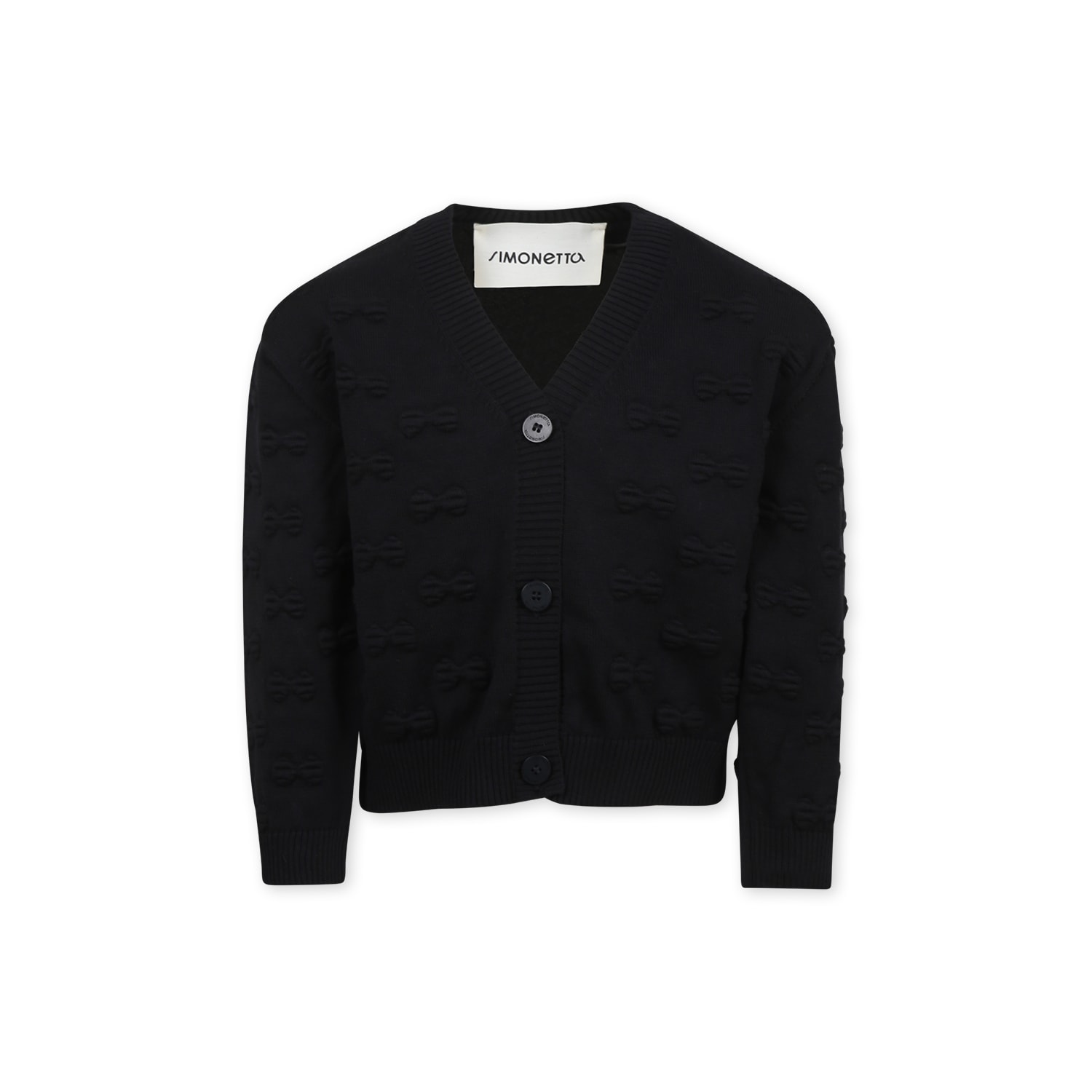 Simonetta Long-sleeved Sweater In Black