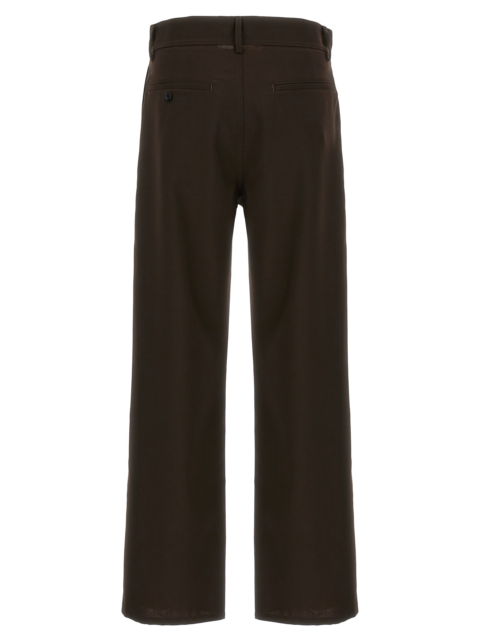 Shop Marni Wool Pants In Brown