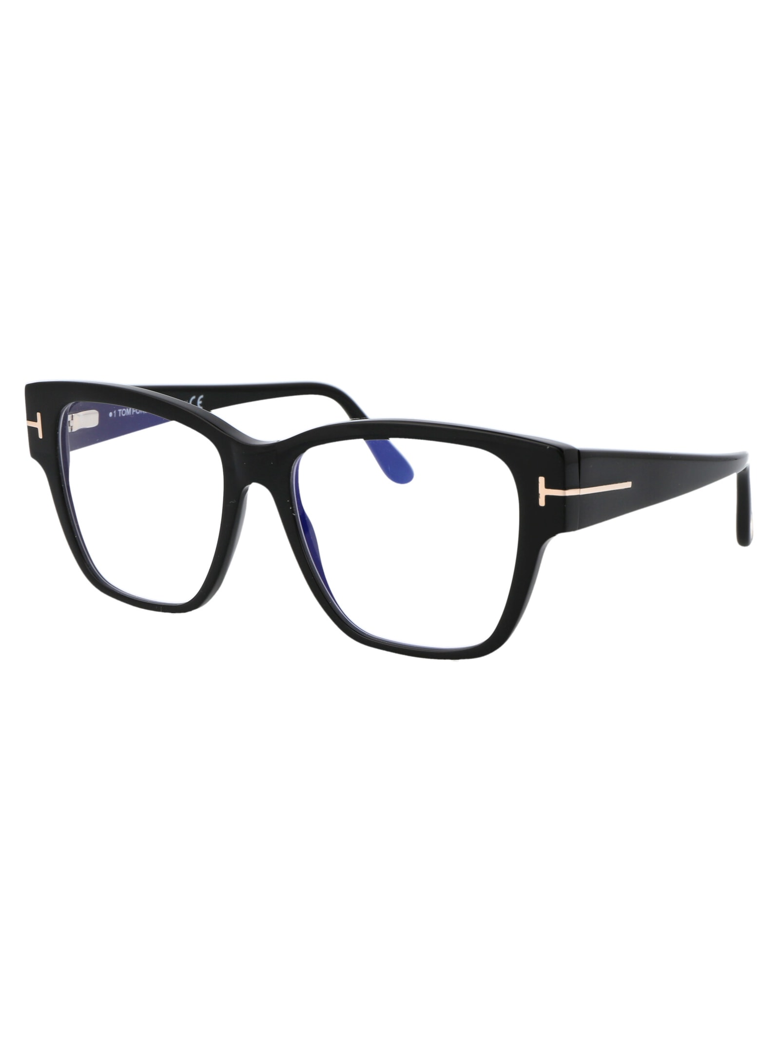 Shop Tom Ford Ft5745-b Glasses In 001 Nero Lucido