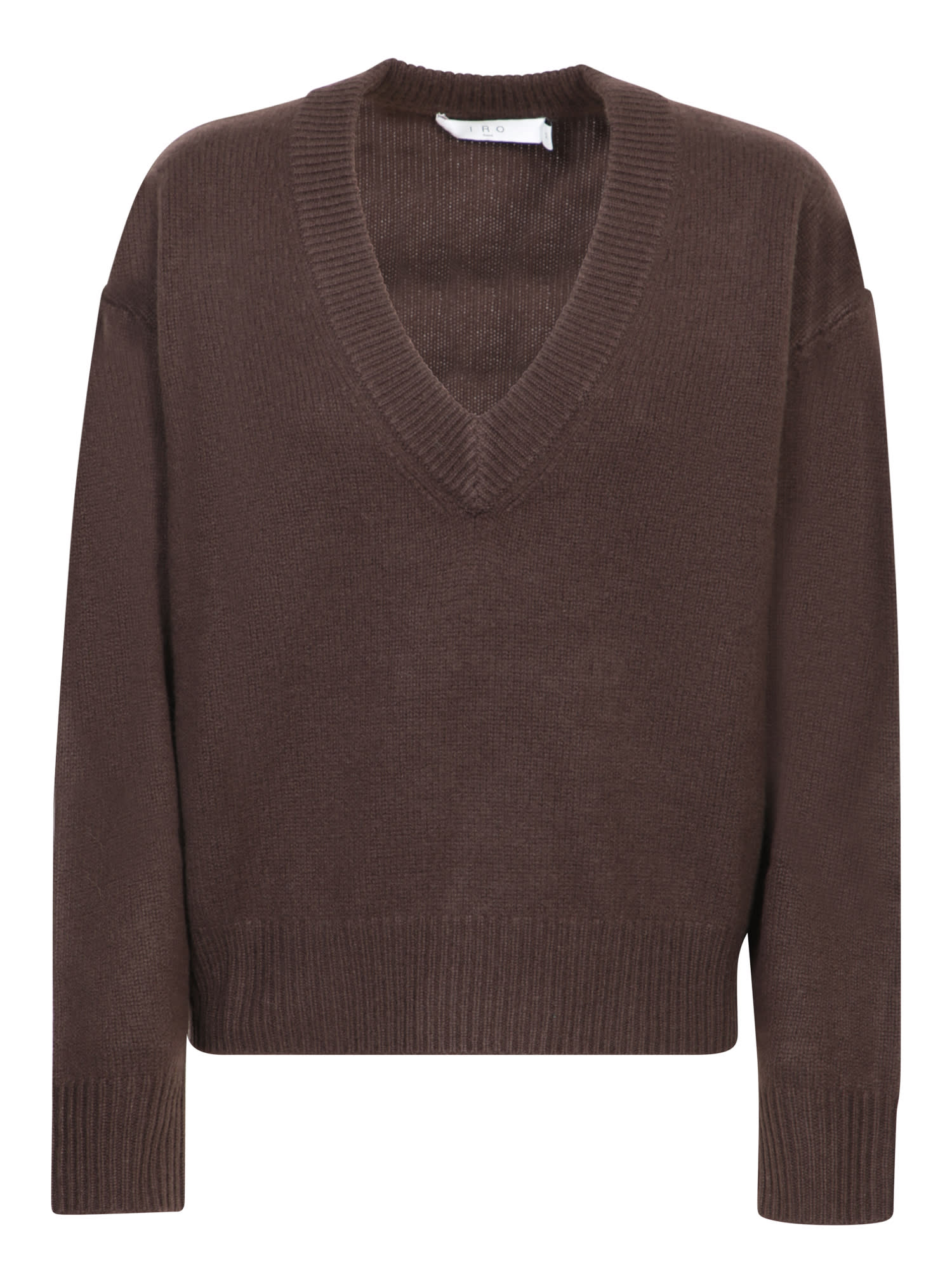 Shop Iro Dark Brown Cashmere Sweater