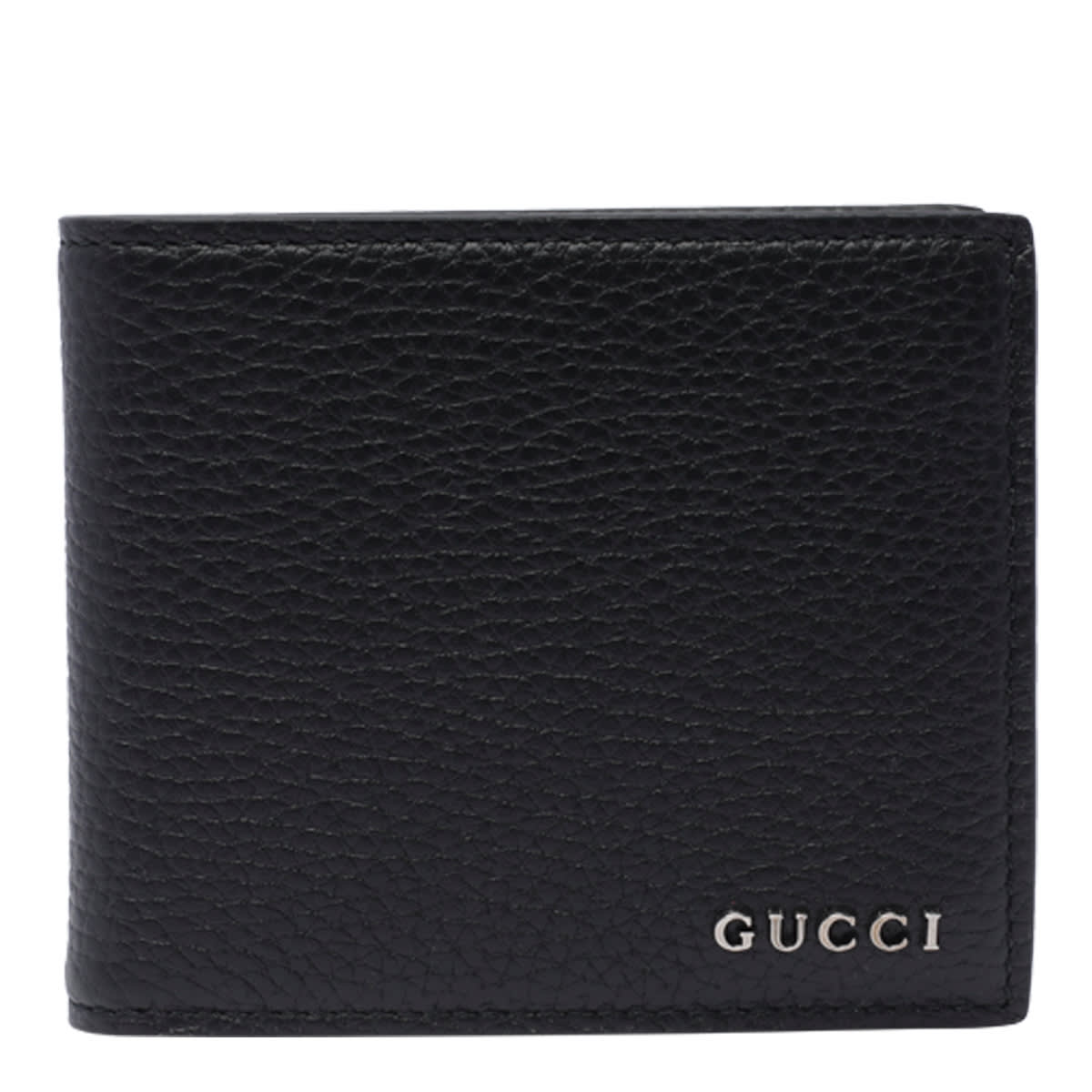 Shop Gucci Logo Bi-fold Wallet In Black