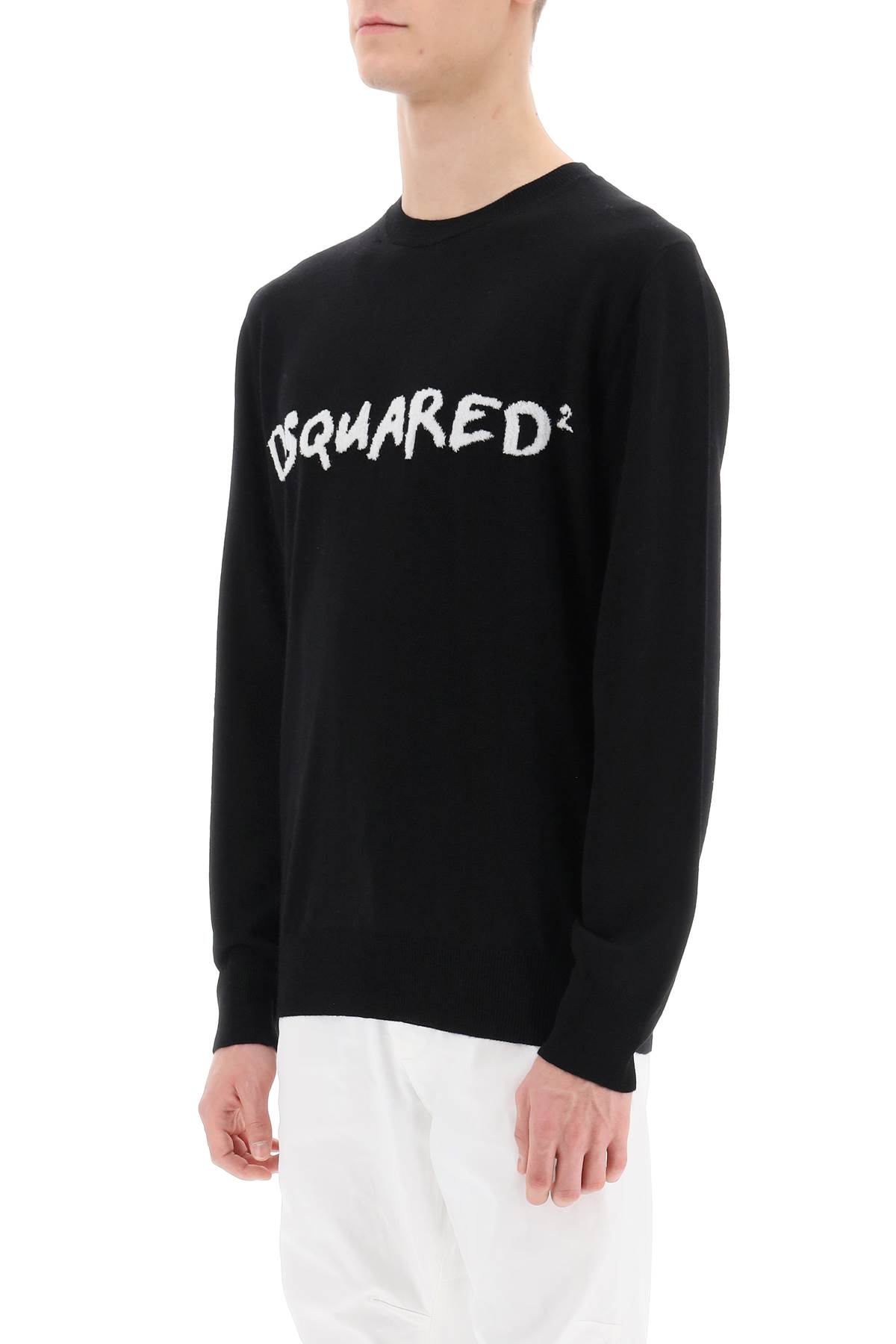 DSQUARED2 TEXTURED LOGO SWEATER