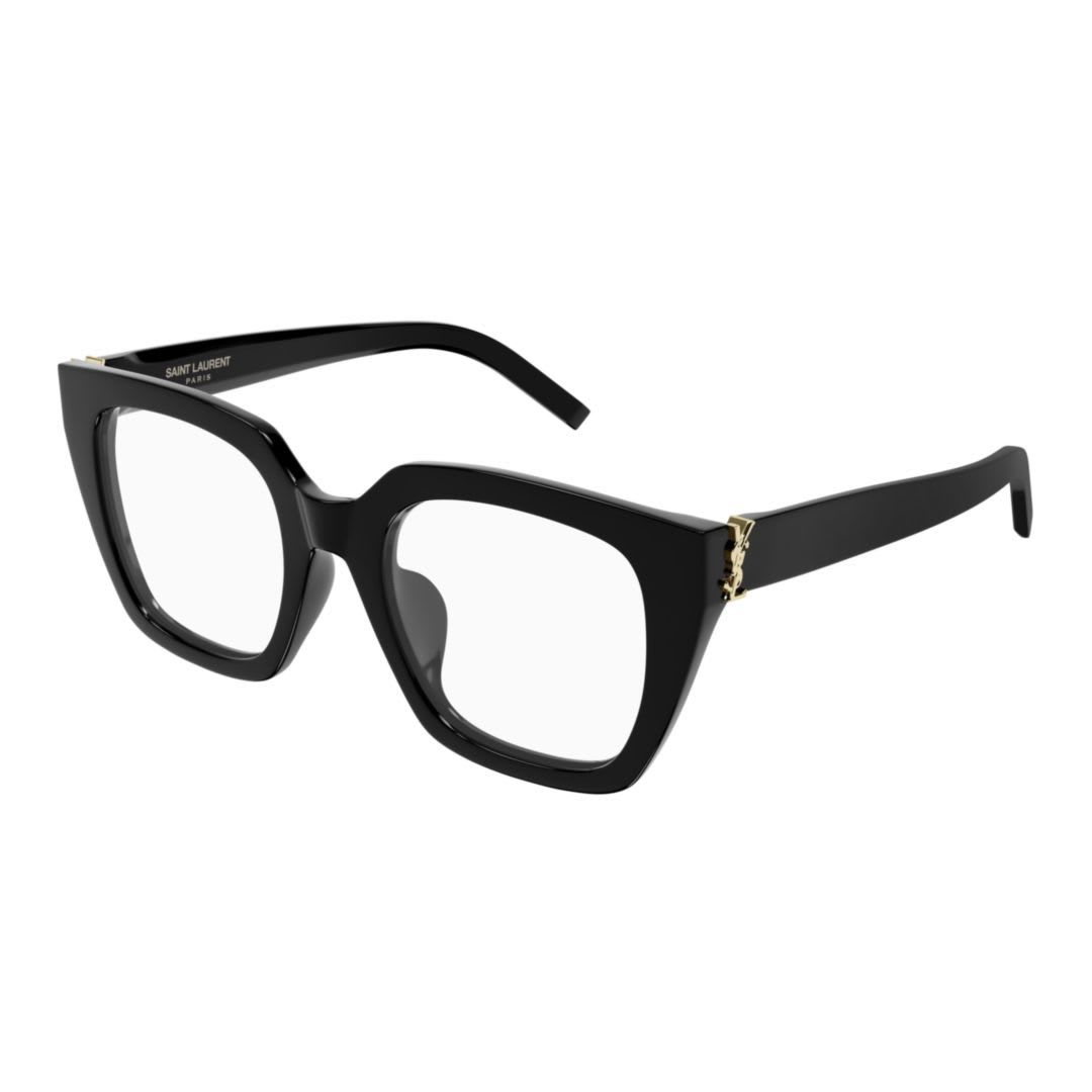 Saint Laurent Sl M143 Opt001-black-black-transparent In Black