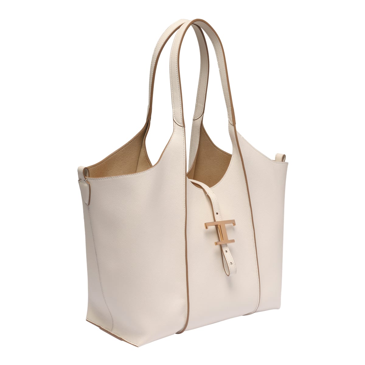 Tod's T-plaque Tote Bag In White