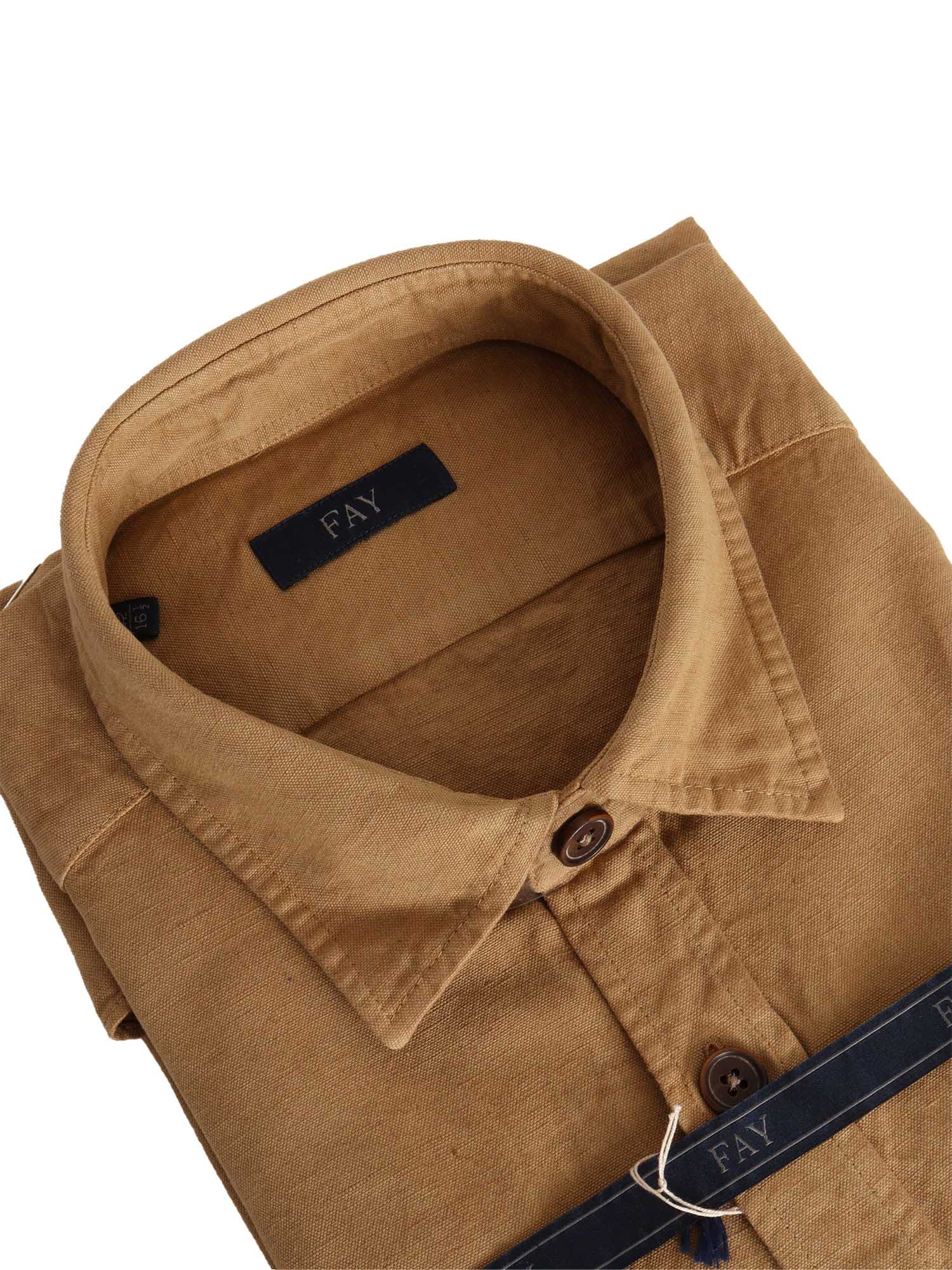 Fay Brown Over Shirt In Brown